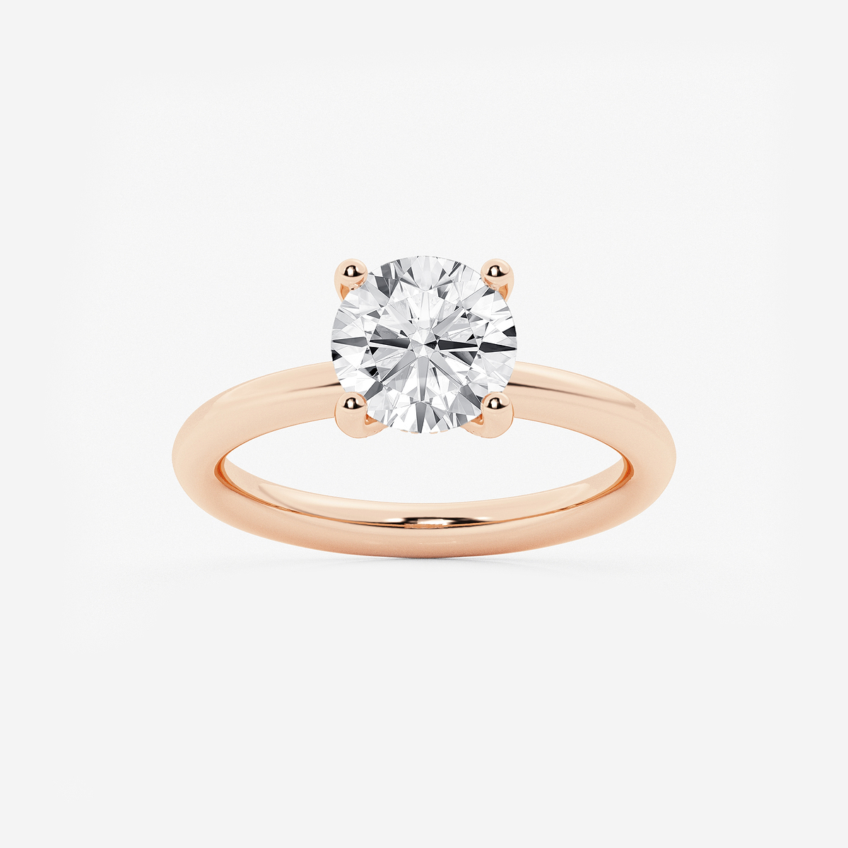 2 1/10 ctw Round Lab Grown Diamond Hidden Halo Engagement Ring