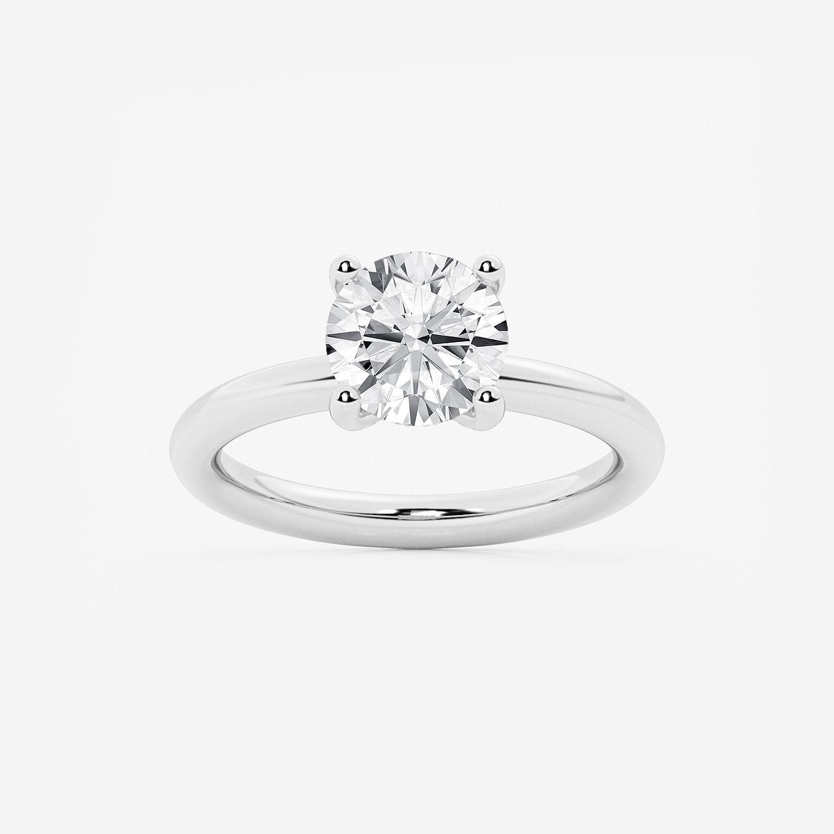 2 1/10 ctw Round Lab Grown Diamond Hidden Halo Engagement Ring