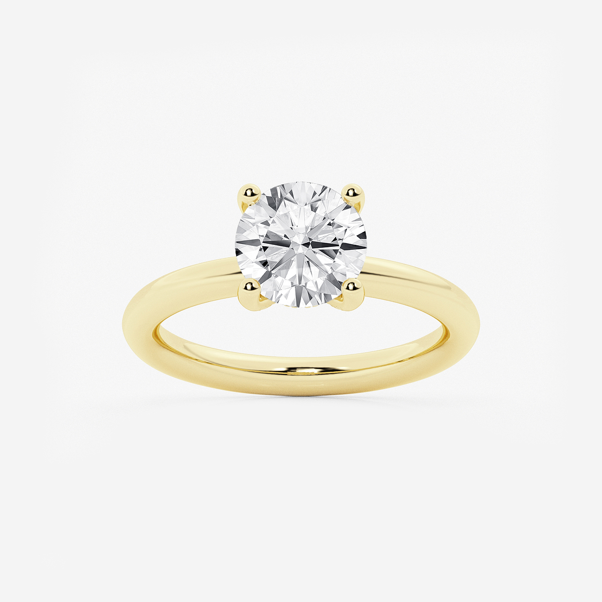 2 1/10 ctw Round Lab Grown Diamond Hidden Halo Engagement Ring
