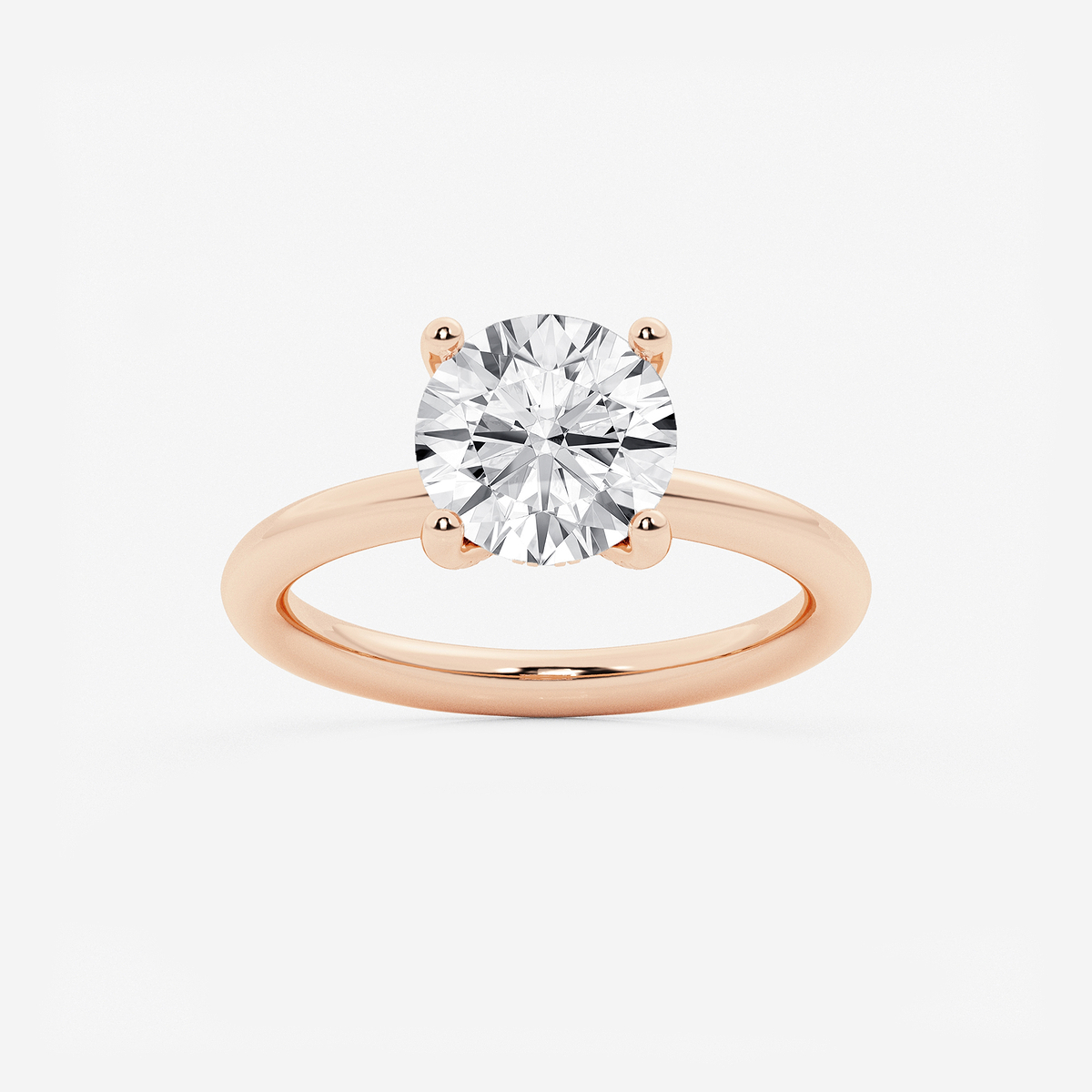 2 5/8 ctw Round Lab Grown Diamond Hidden Halo Engagement Ring