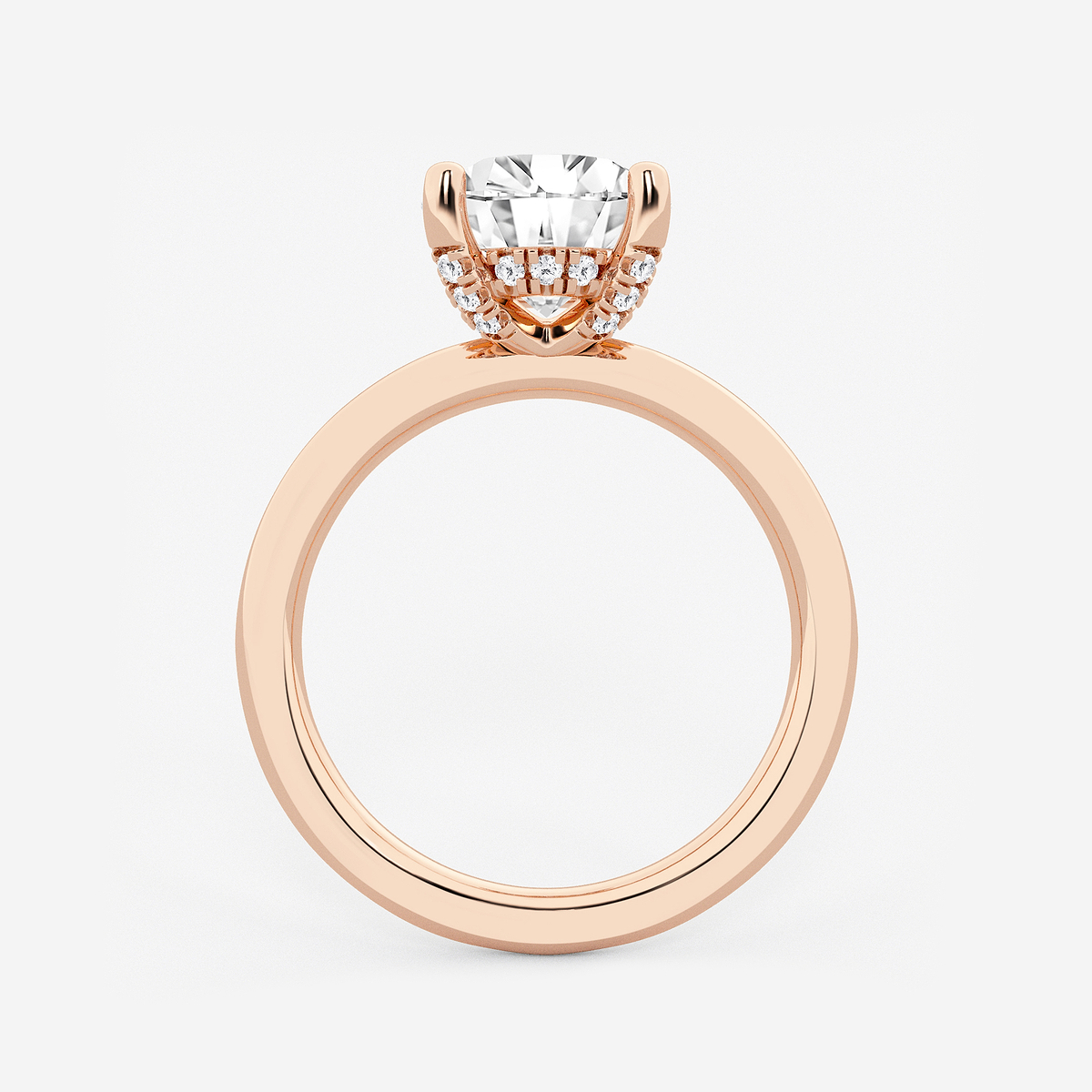 Additional Image 1 for  2 5/8 ctw Round Lab Grown Diamond Hidden Halo Engagement Ring