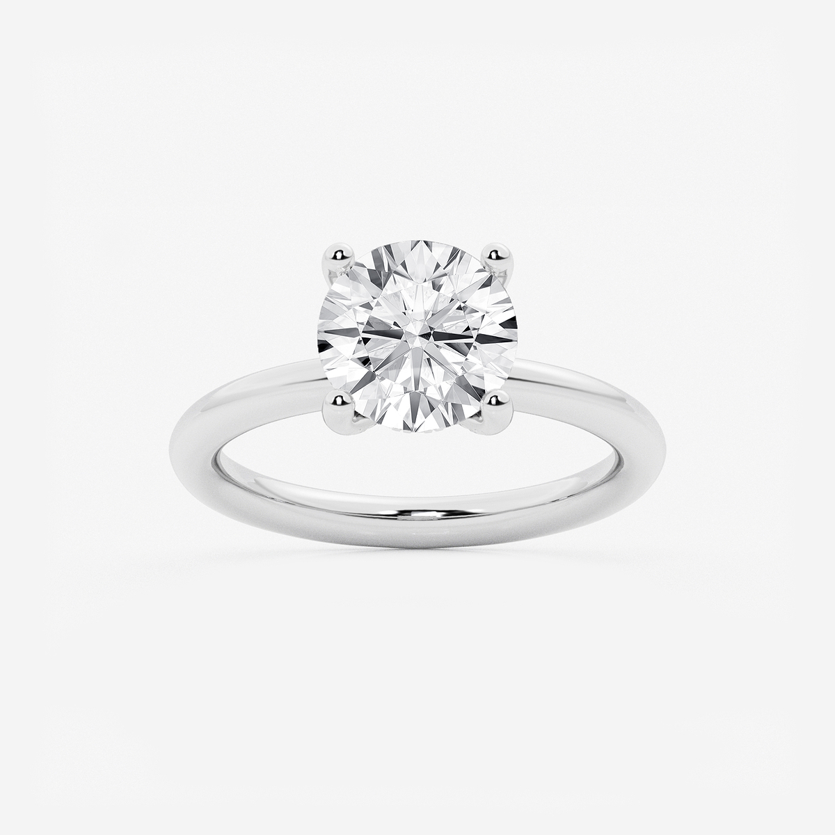 2 5/8 ctw Round Lab Grown Diamond Hidden Halo Engagement Ring