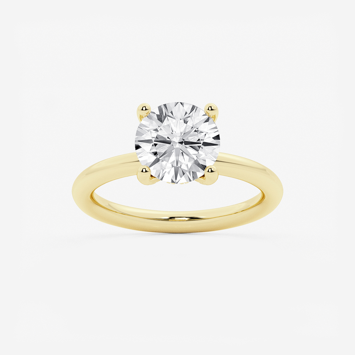 2 5/8 ctw Round Lab Grown Diamond Hidden Halo Engagement Ring
