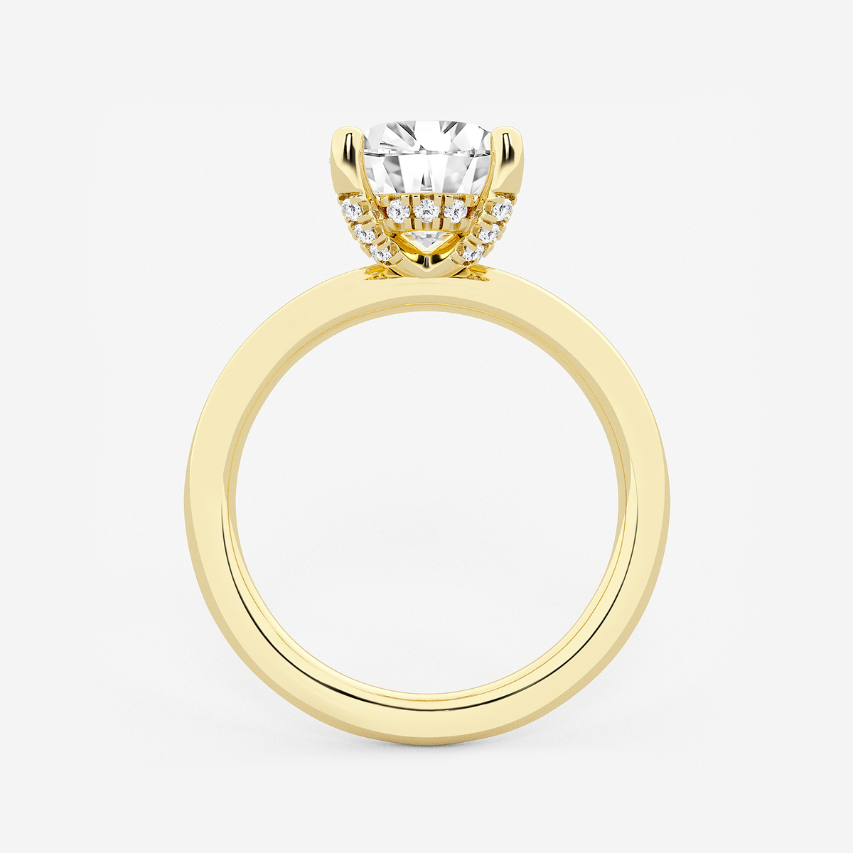 Additional Image 1 for  2 5/8 ctw Round Lab Grown Diamond Hidden Halo Engagement Ring