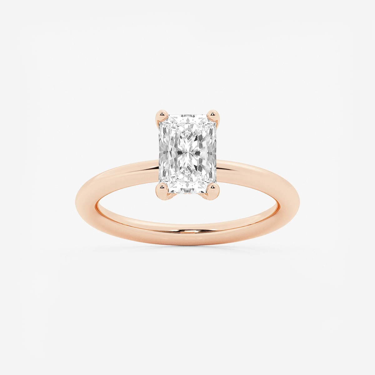 1 5/8 ctw Radiant Lab Grown Diamond Hidden Halo Engagement Ring