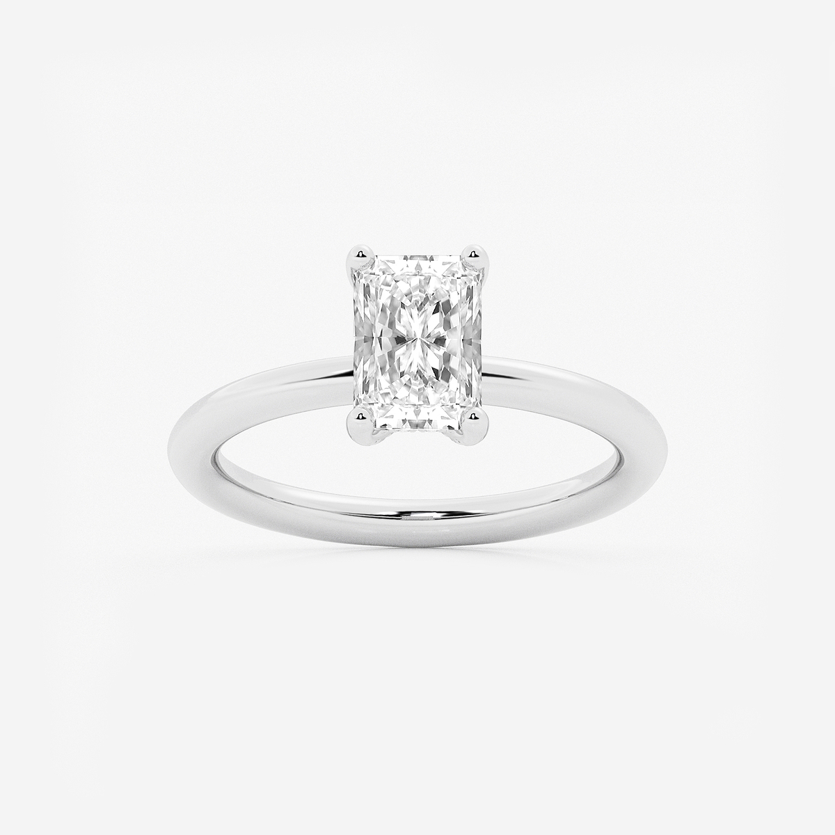 1 5/8 ctw Radiant Lab Grown Diamond Hidden Halo Engagement Ring