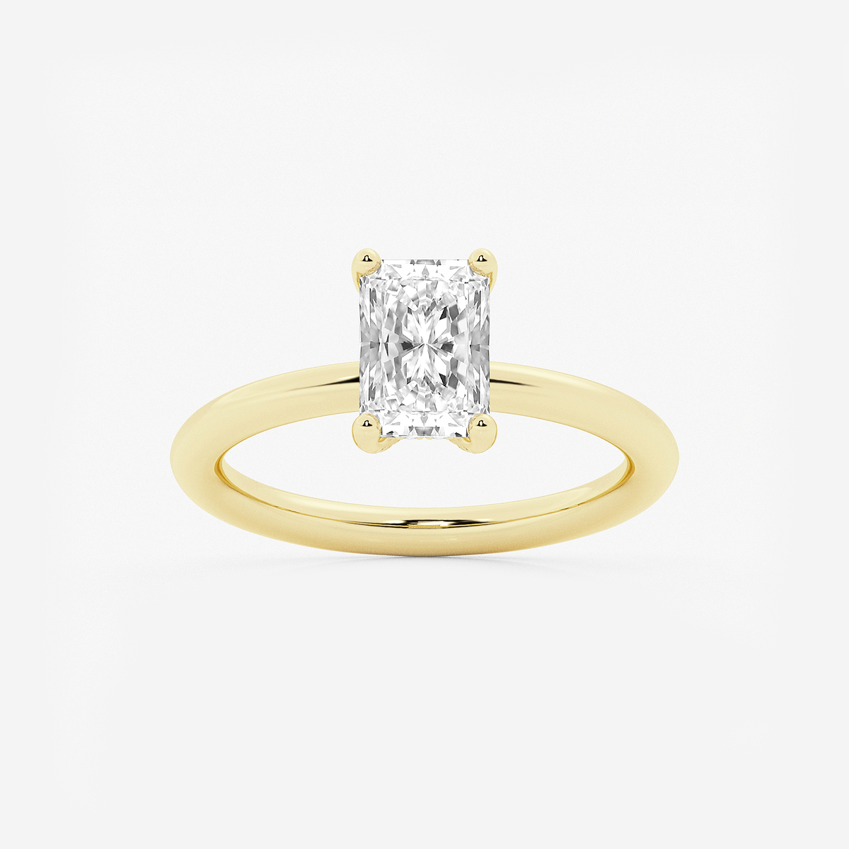 1 5/8 ctw Radiant Lab Grown Diamond Hidden Halo Engagement Ring