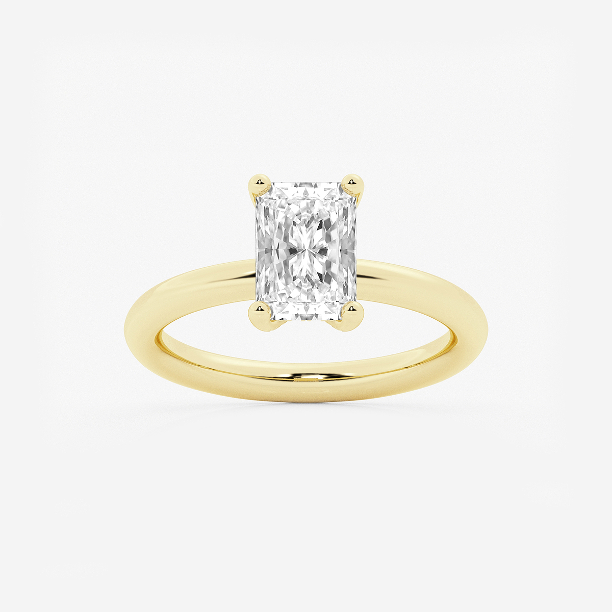 2 1/10 ctw Radiant Lab Grown Diamond Hidden Halo Engagement Ring
