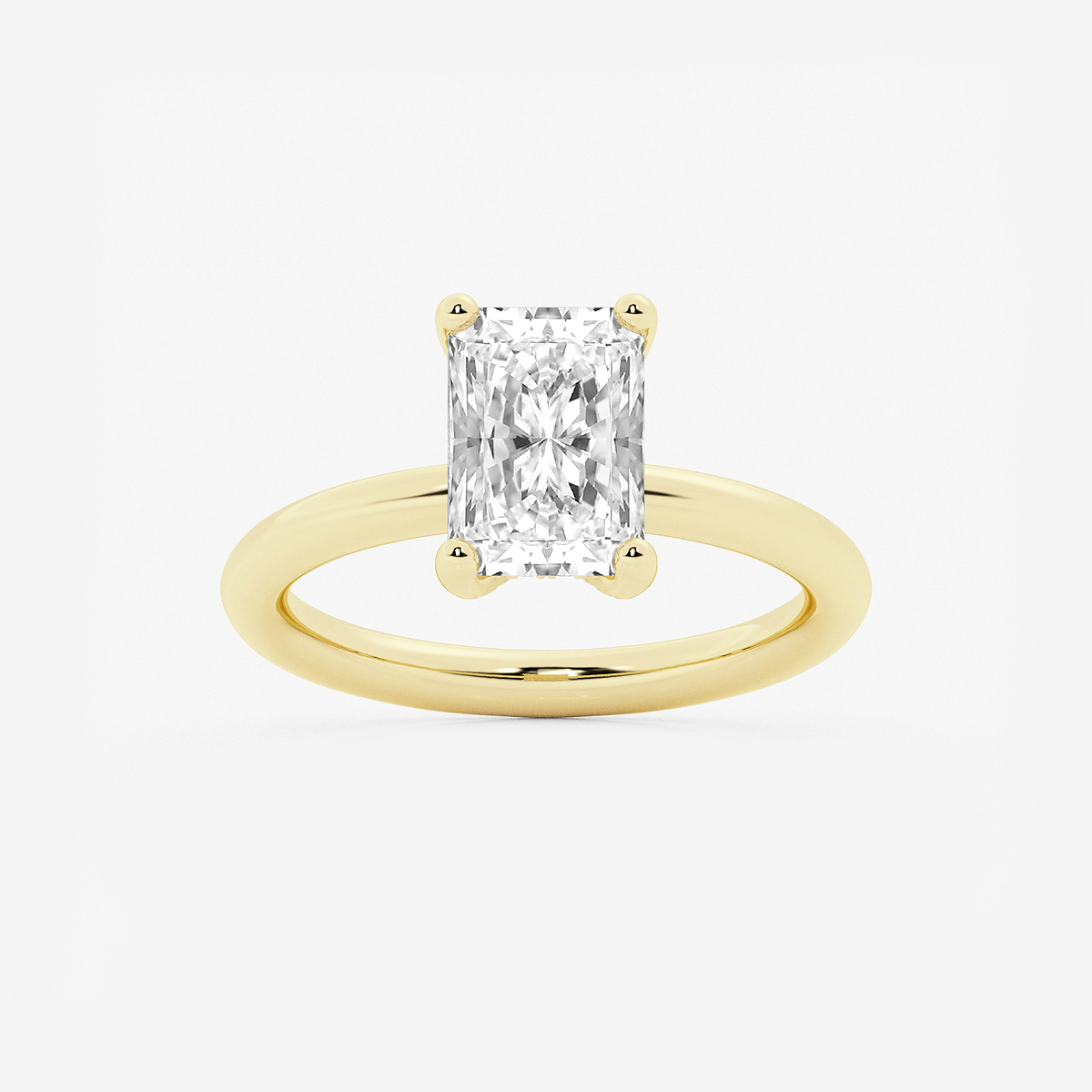 2 5/8 ctw Radiant Lab Grown Diamond Hidden Halo Engagement Ring