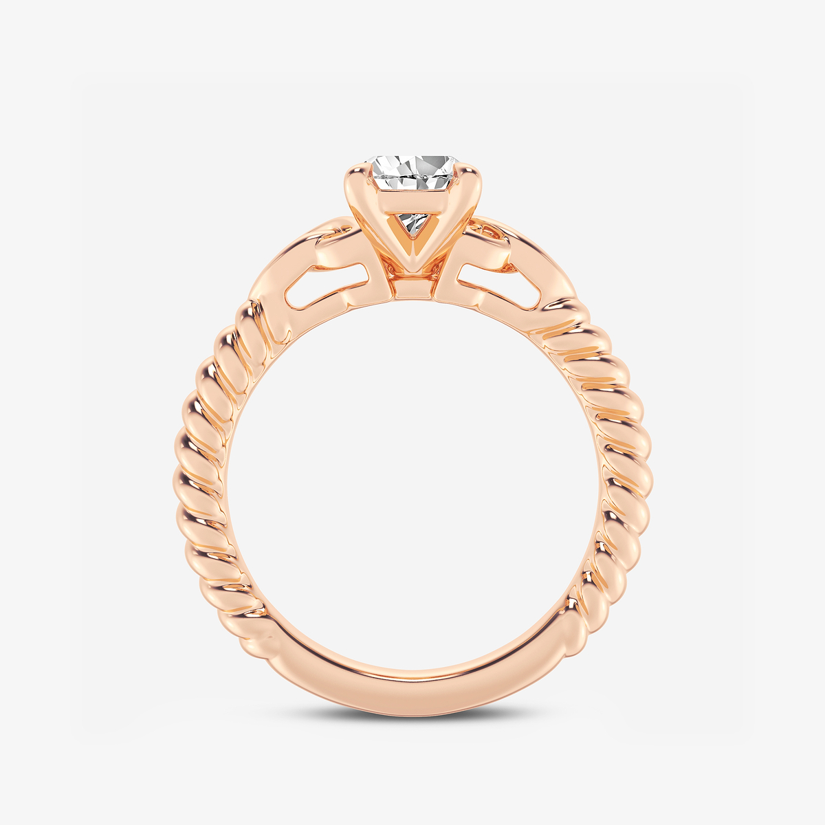 Additional Image 1 for  1 ctw Pear Lab Grown Diamond Celtic Twist Solitaire Engagement Ring