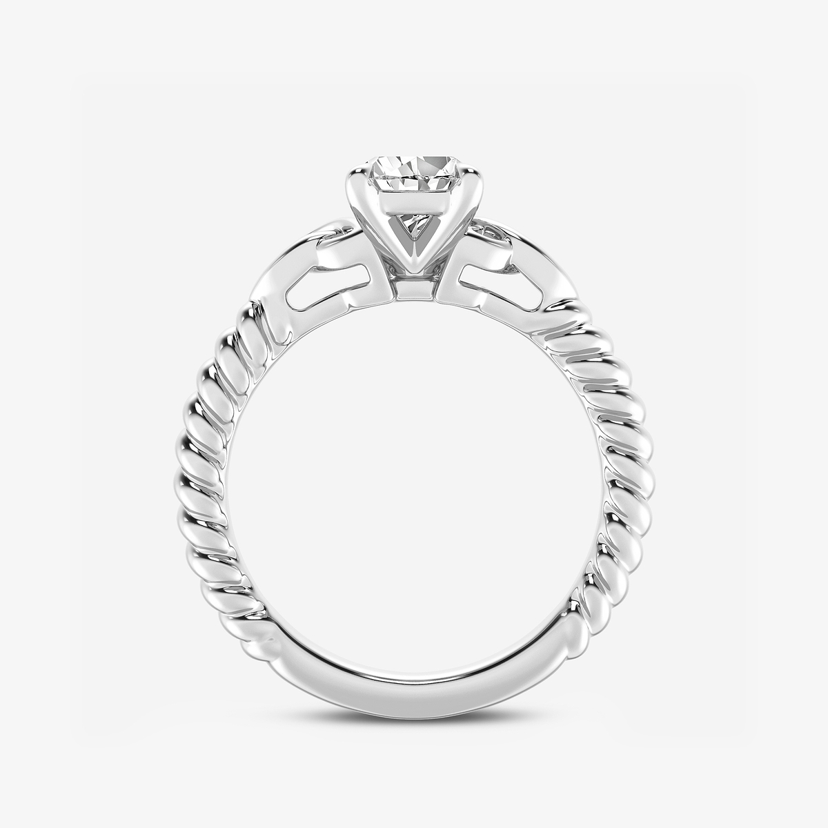 Additional Image 1 for  1 ctw Pear Lab Grown Diamond Celtic Twist Solitaire Engagement Ring