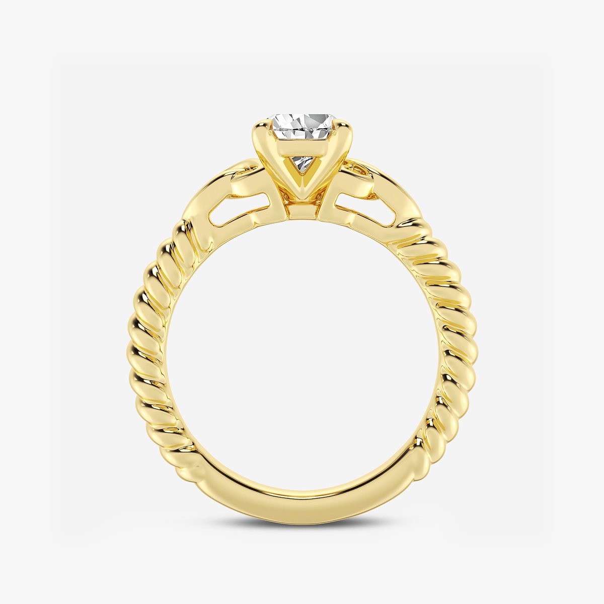 Additional Image 1 for  1 ctw Pear Lab Grown Diamond Celtic Twist Solitaire Engagement Ring