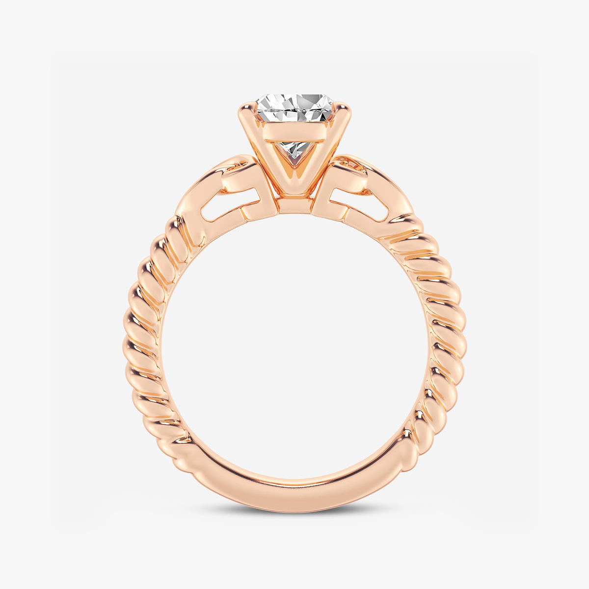 Additional Image 1 for  1 1/2 ctw Pear Lab Grown Diamond Celtic Twist Solitaire Engagement Ring