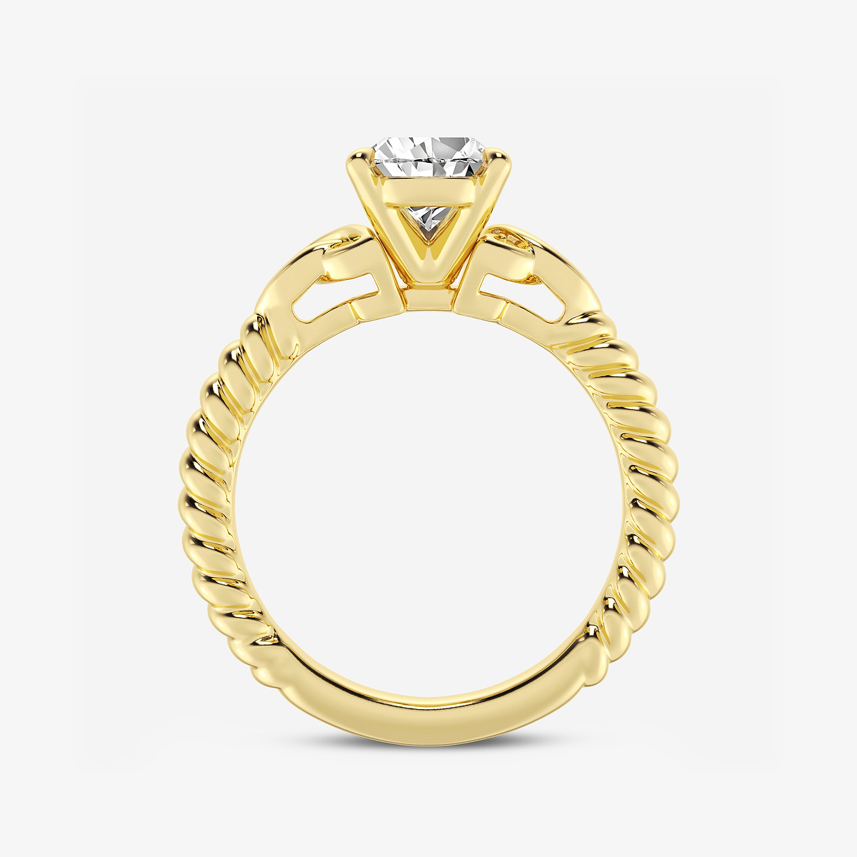 Additional Image 1 for  1 1/2 ctw Pear Lab Grown Diamond Celtic Twist Solitaire Engagement Ring