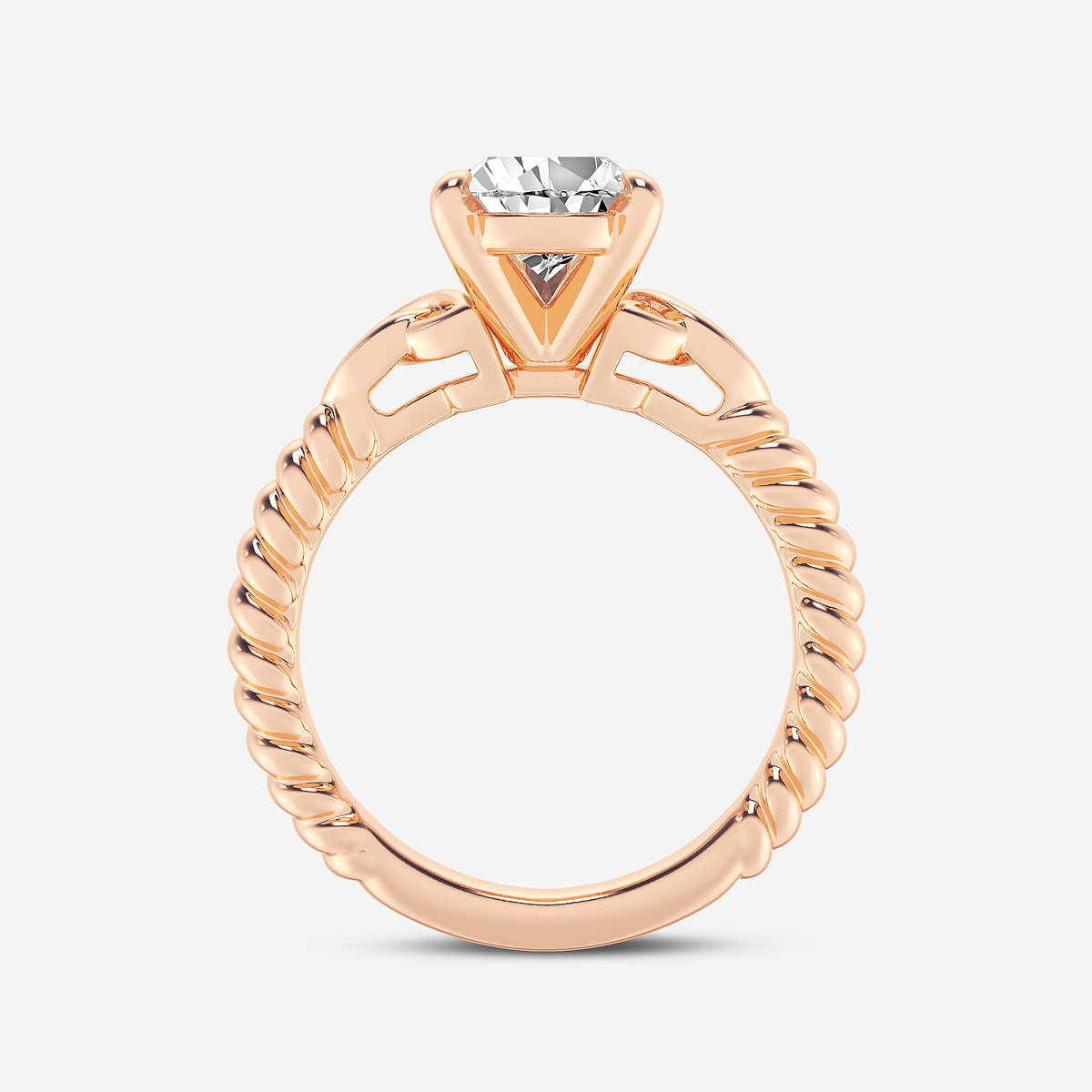 Additional Image 1 for  2 ctw Pear Lab Grown Diamond Celtic Twist Solitaire Engagement Ring