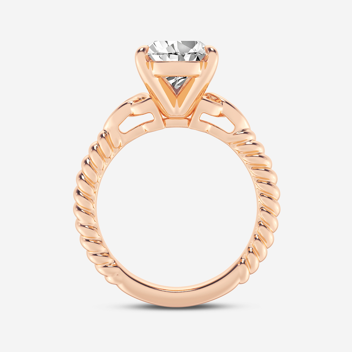 Additional Image 1 for  3 ctw Pear Lab Grown Diamond Celtic Twist Solitaire Engagement Ring