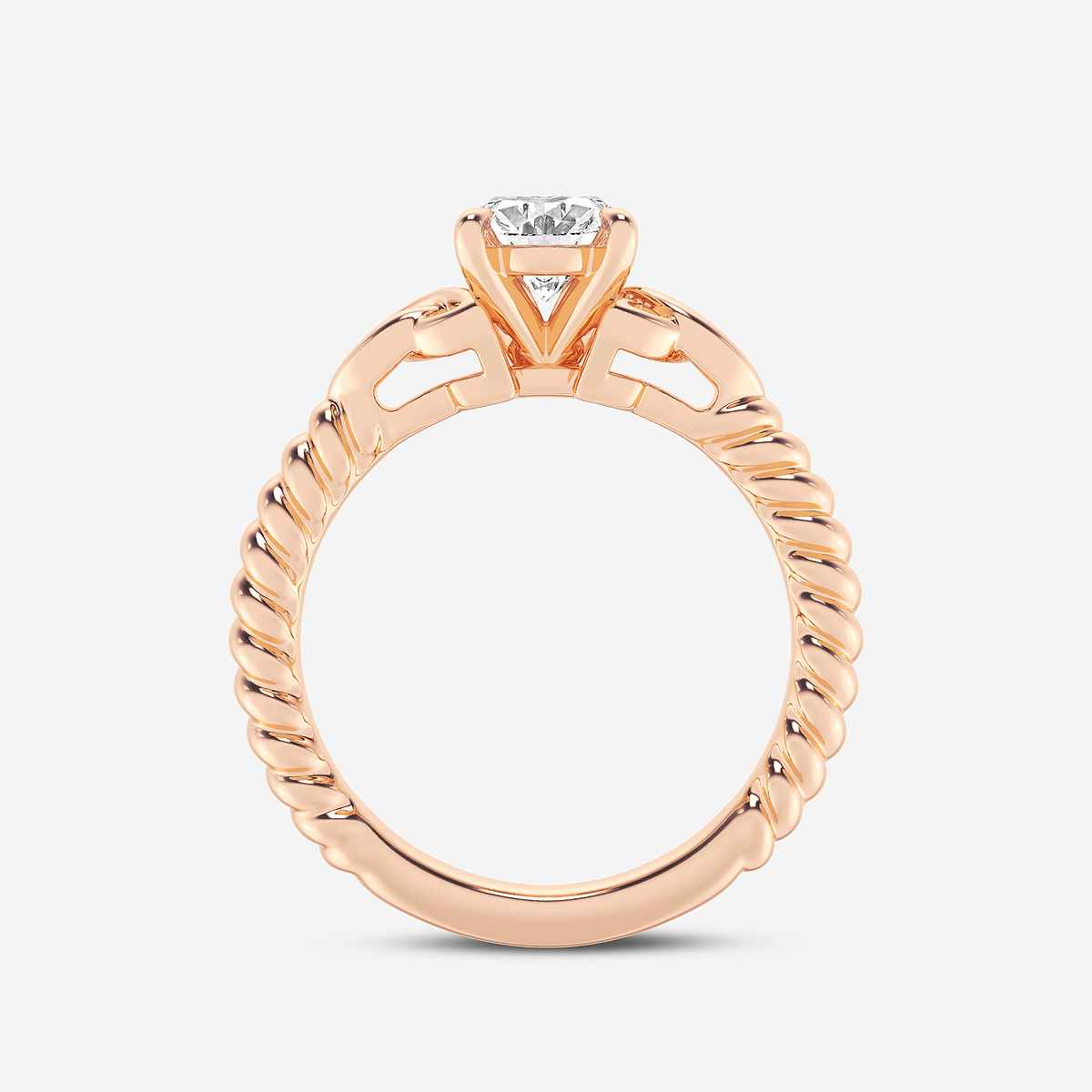 Additional Image 1 for  1 ctw Oval Lab Grown Diamond Celtic Twist Solitaire Engagement Ring