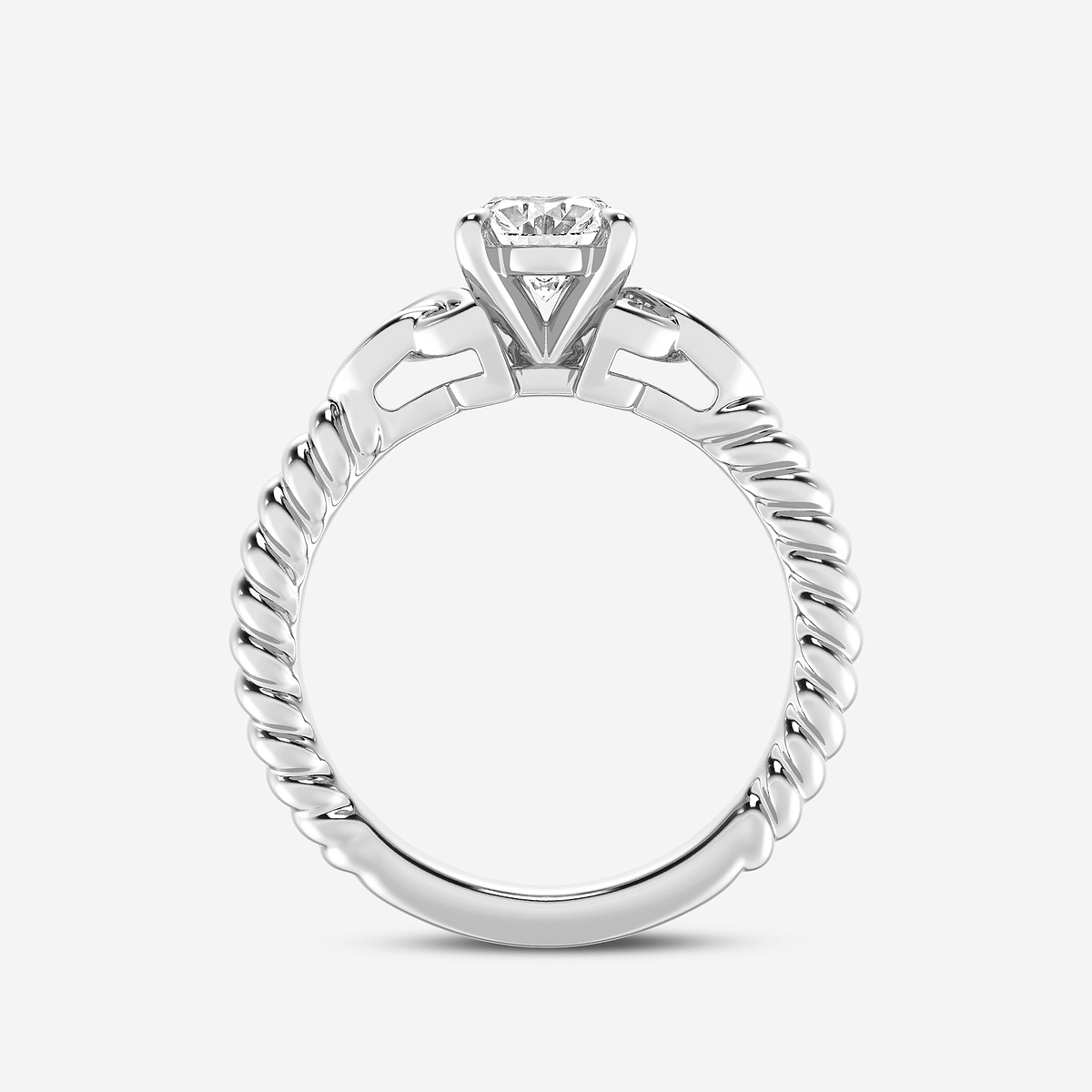 Additional Image 1 for  1 ctw Oval Lab Grown Diamond Celtic Twist Solitaire Engagement Ring