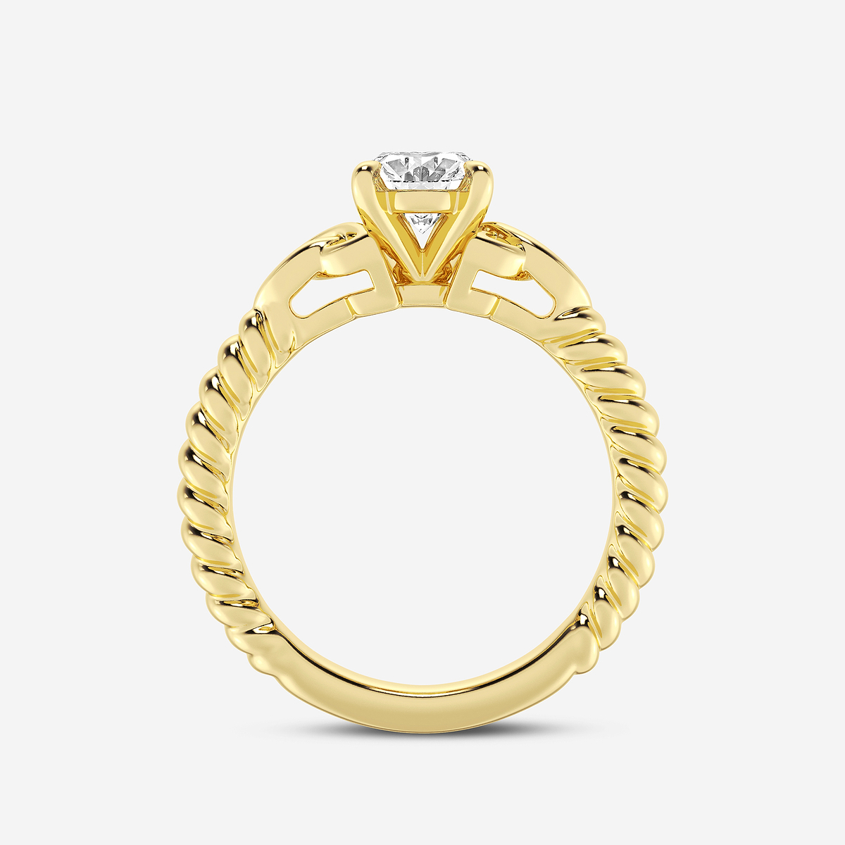 Additional Image 1 for  1 ctw Oval Lab Grown Diamond Celtic Twist Solitaire Engagement Ring