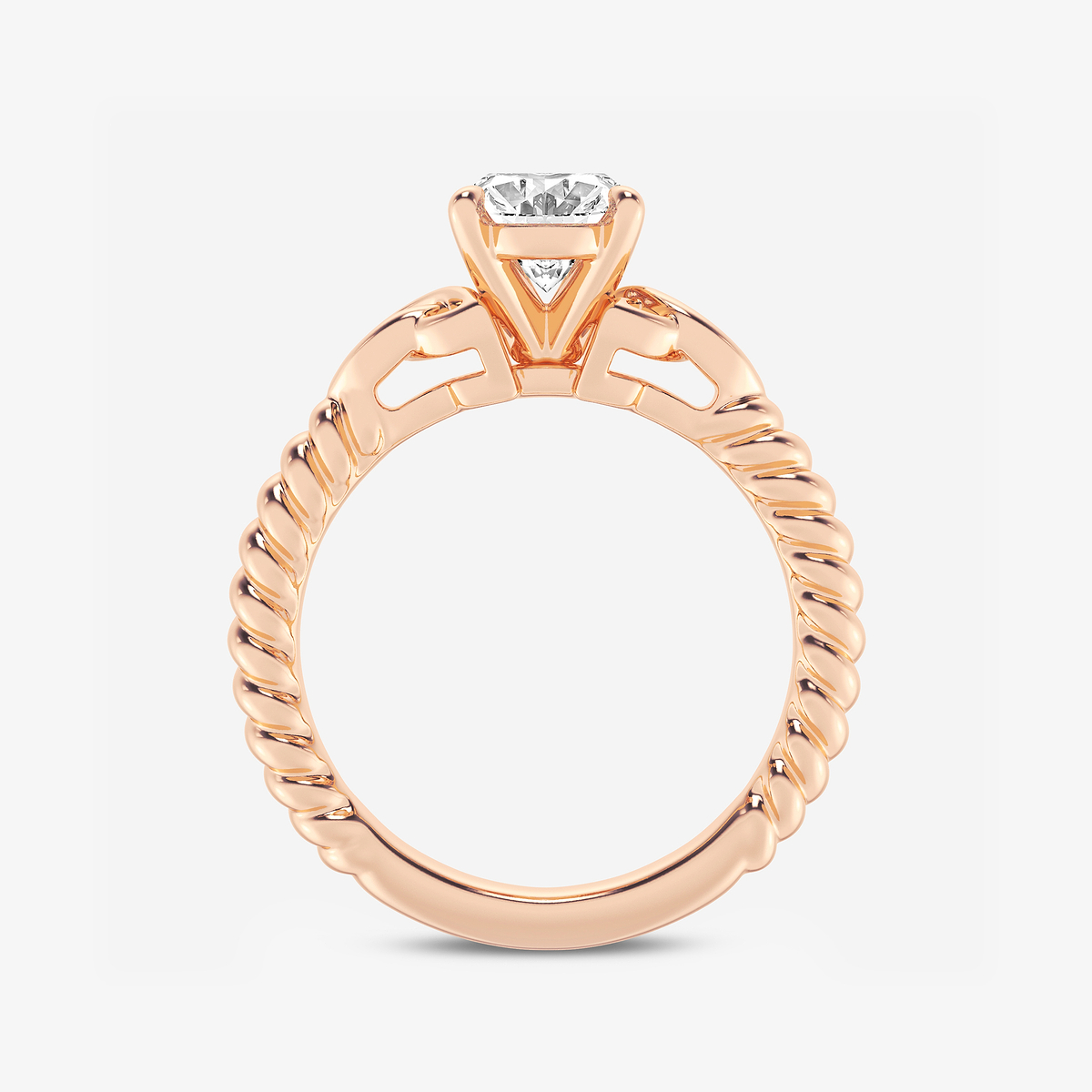 Additional Image 1 for  1 1/2 ctw Oval Lab Grown Diamond Celtic Twist Solitaire Engagement Ring