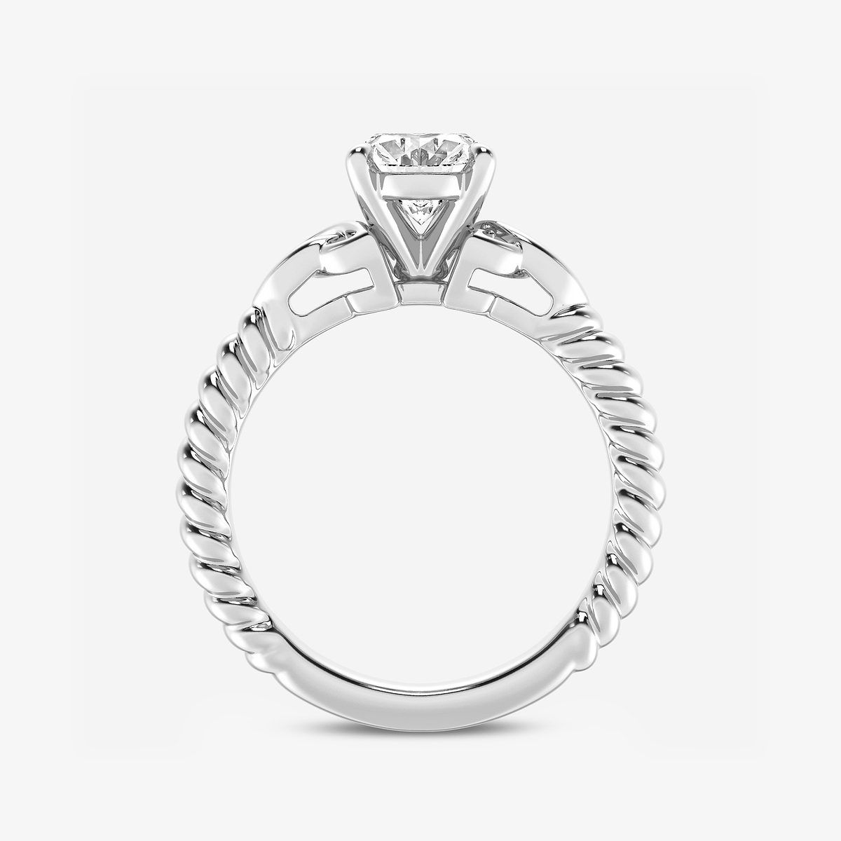 Additional Image 1 for  1 1/2 ctw Oval Lab Grown Diamond Celtic Twist Solitaire Engagement Ring
