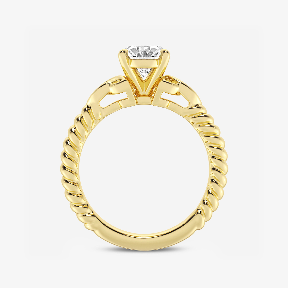 Additional Image 1 for  1 1/2 ctw Oval Lab Grown Diamond Celtic Twist Solitaire Engagement Ring