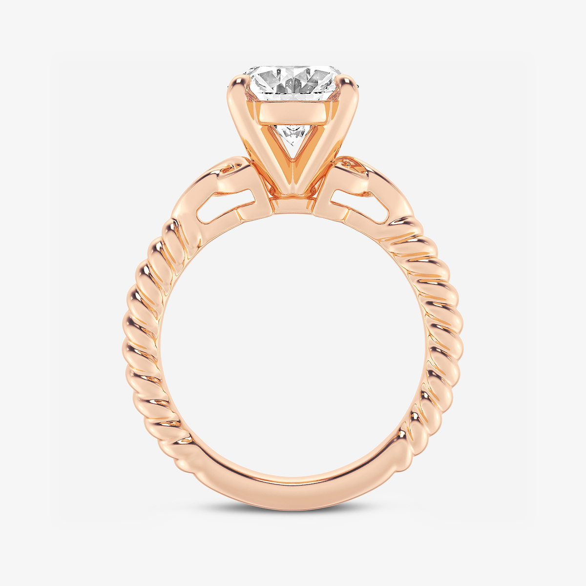 Additional Image 1 for  3 ctw Oval Lab Grown Diamond Celtic Twist Solitaire Engagement Ring