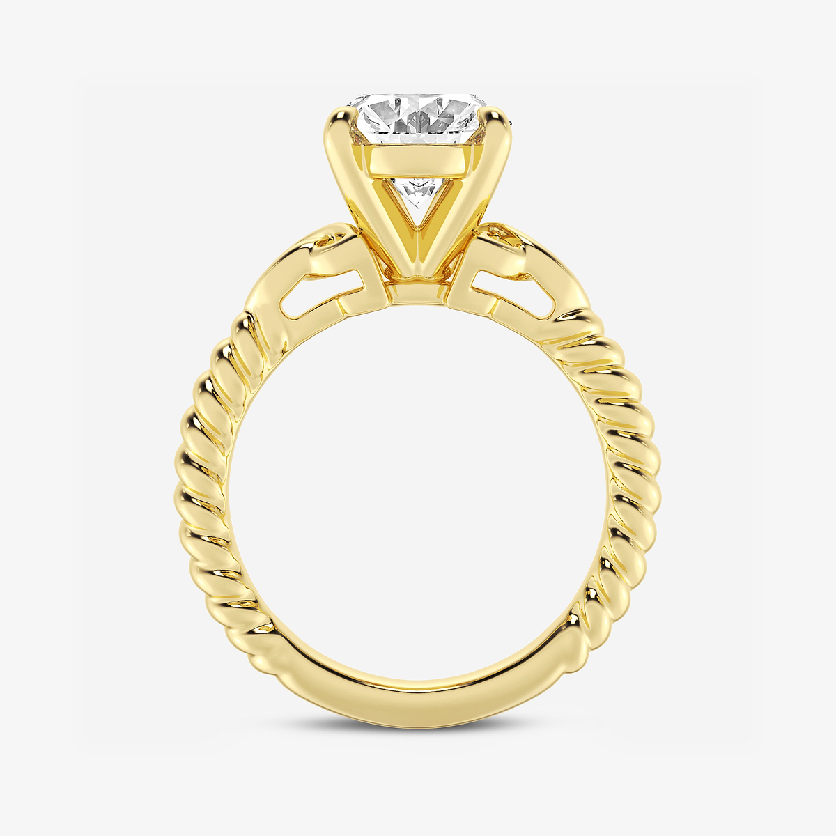 Additional Image 1 for  3 ctw Oval Lab Grown Diamond Celtic Twist Solitaire Engagement Ring