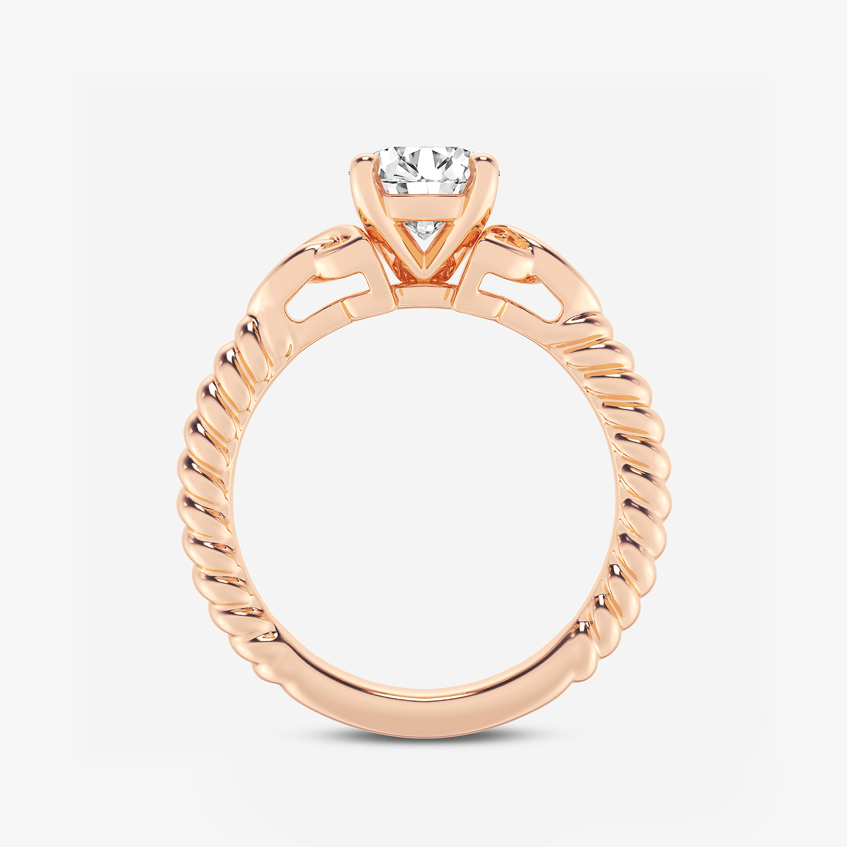 Additional Image 1 for  1 1/2 ctw Round Lab Grown Diamond Celtic Twist Solitaire Engagement Ring