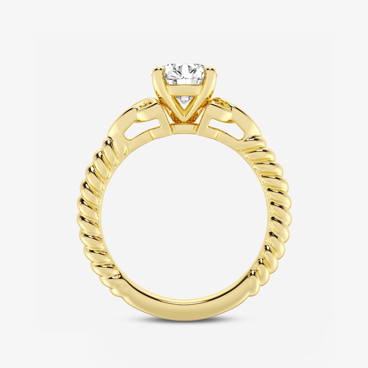 Additional Image 1 for  1 1/2 ctw Round Lab Grown Diamond Celtic Twist Solitaire Engagement Ring