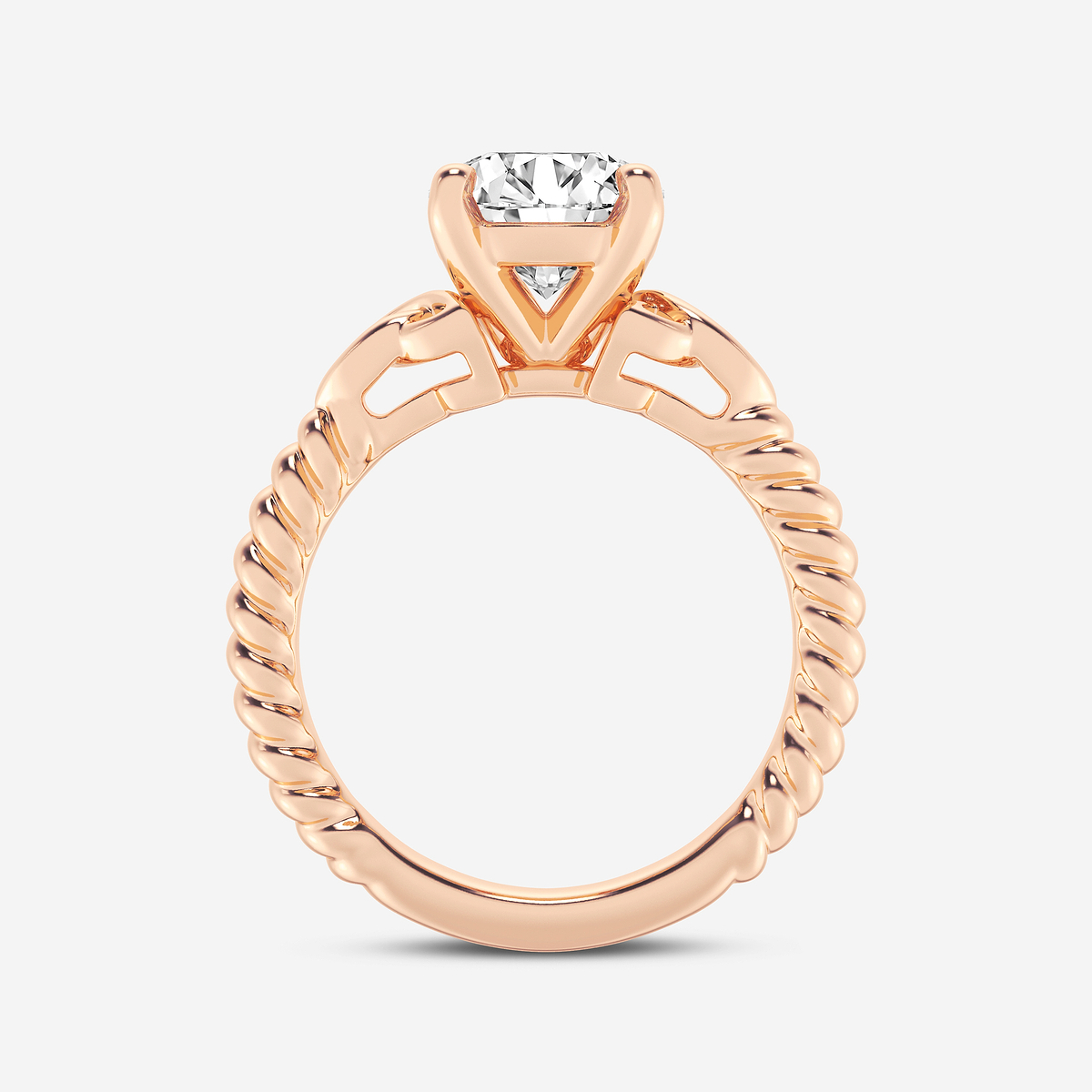 Additional Image 1 for  2 ctw Round Lab Grown Diamond Celtic Twist Solitaire Engagement Ring