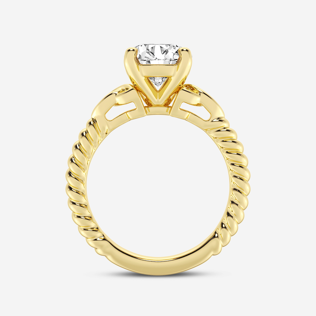 Additional Image 1 for  2 ctw Round Lab Grown Diamond Celtic Twist Solitaire Engagement Ring