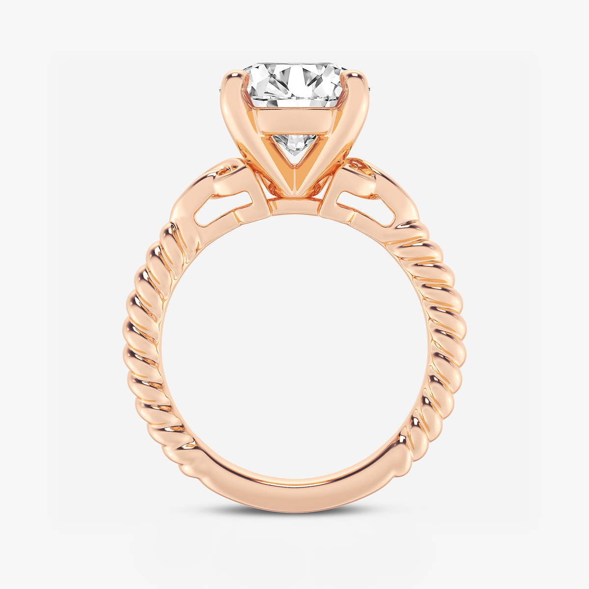 Additional Image 1 for  3 ctw Round Lab Grown Diamond Celtic Twist Solitaire Engagement Ring