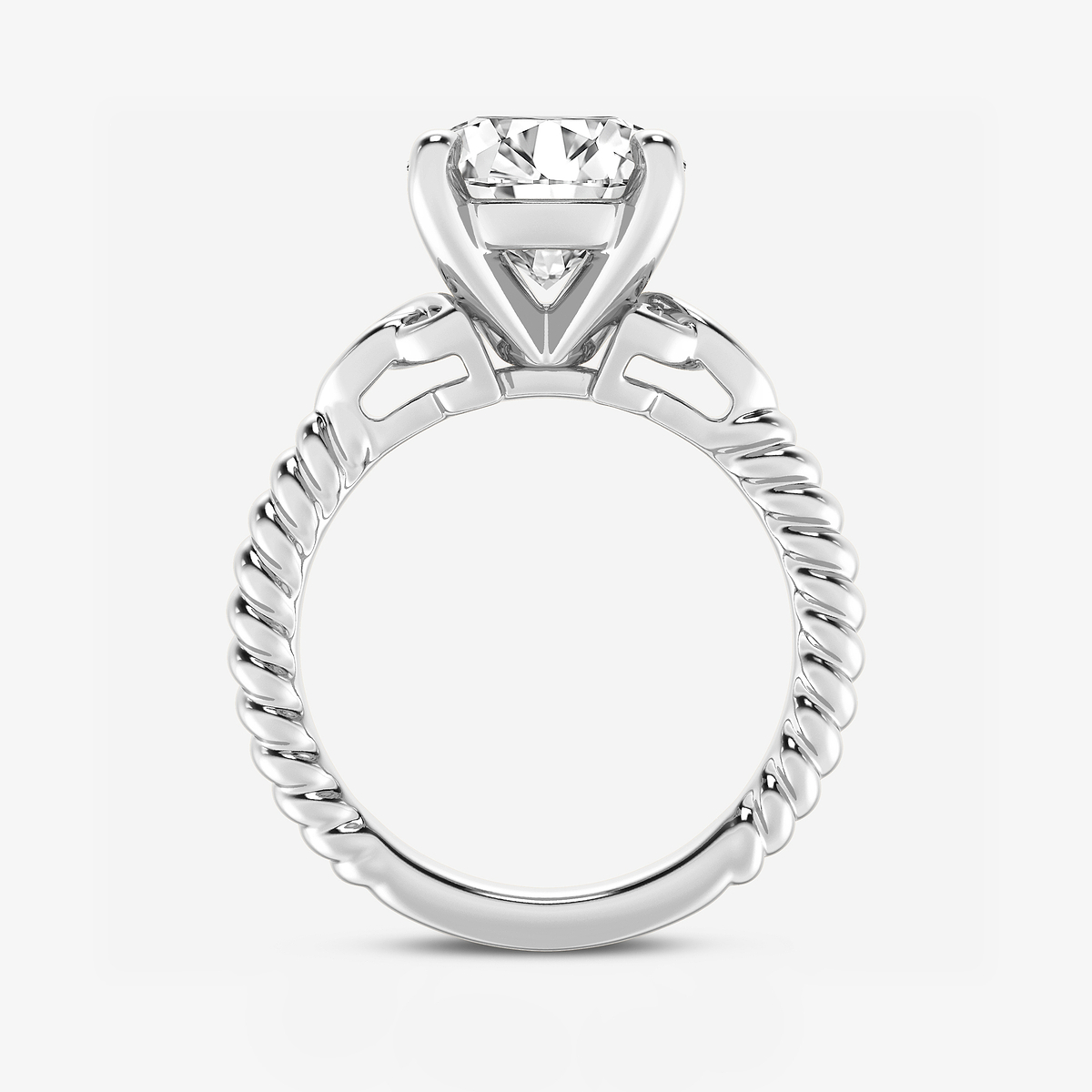 Additional Image 1 for  3 ctw Round Lab Grown Diamond Celtic Twist Solitaire Engagement Ring