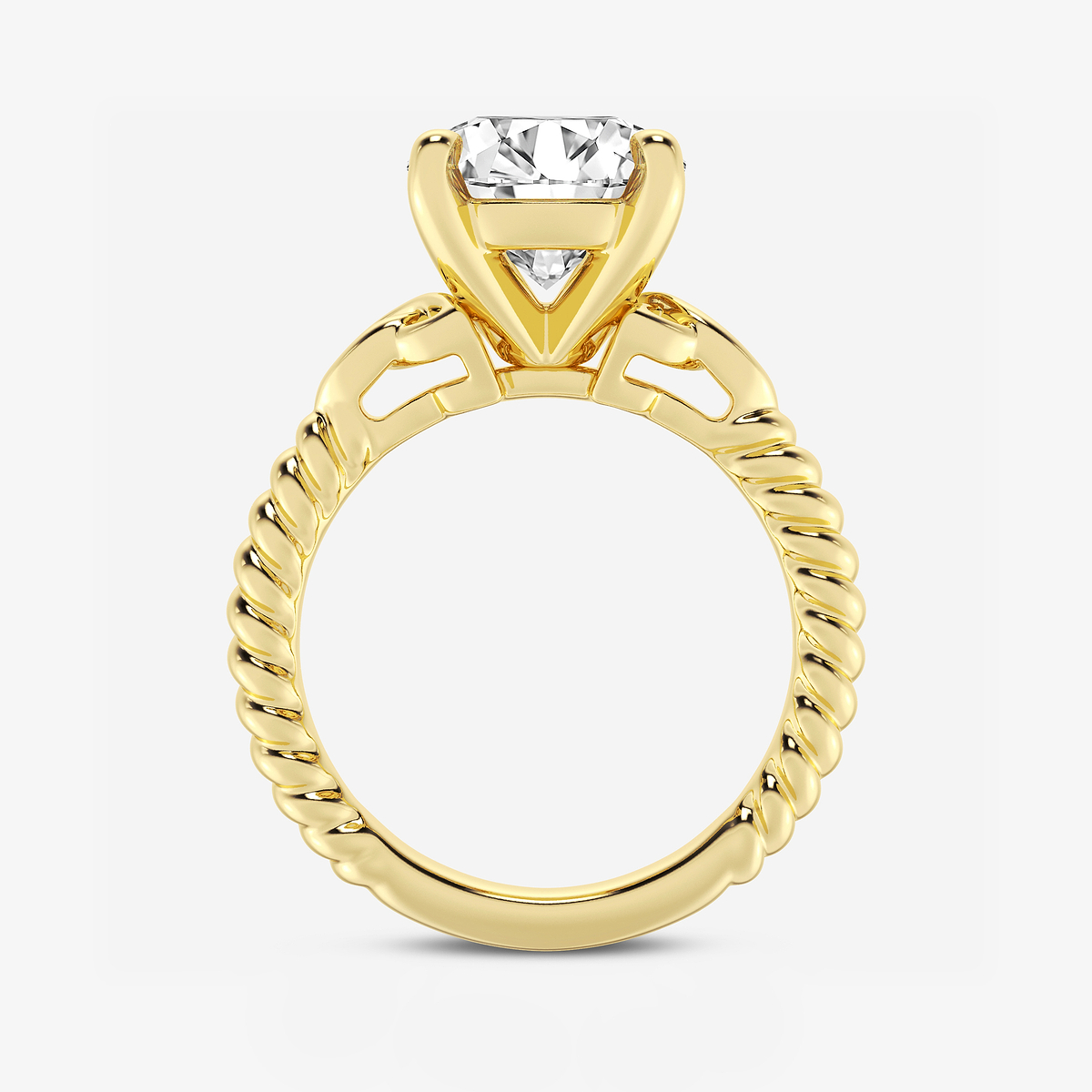 Additional Image 1 for  3 ctw Round Lab Grown Diamond Celtic Twist Solitaire Engagement Ring
