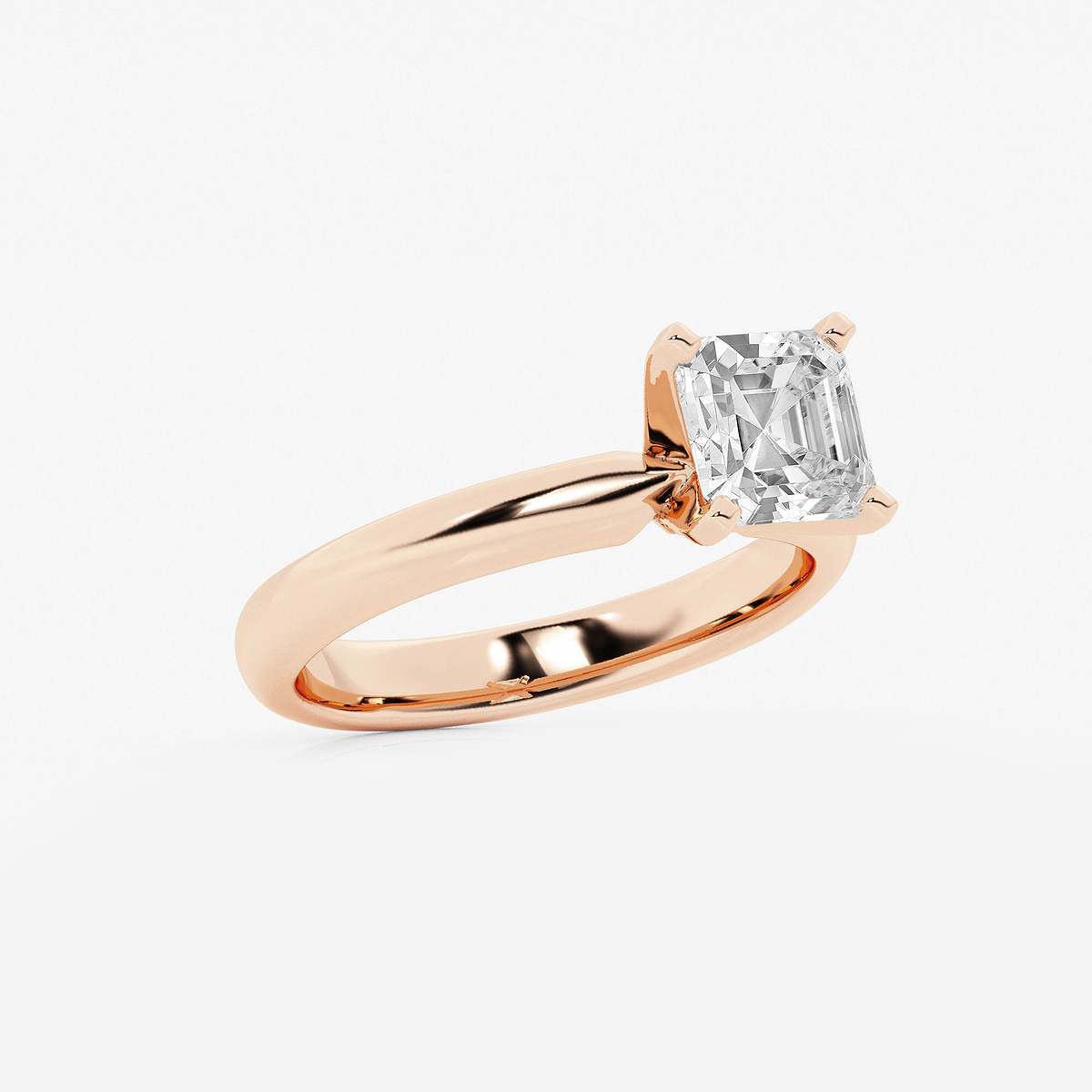 Additional Image 1 for  1 1/2 ctw Asscher Lab Grown Diamond Classic Solitaire Engagement Ring