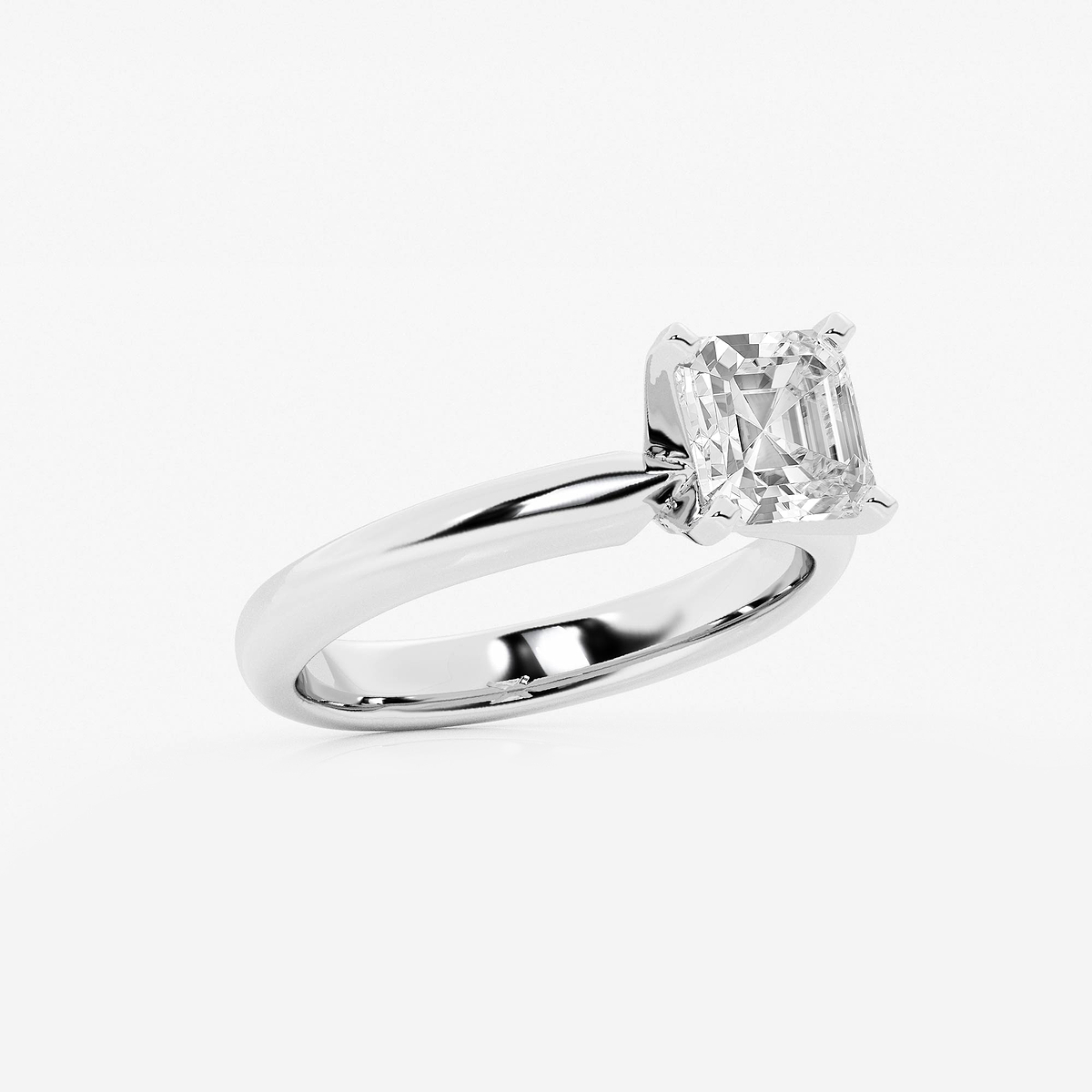 Additional Image 1 for  1 1/2 ctw Asscher Lab Grown Diamond Classic Solitaire Engagement Ring