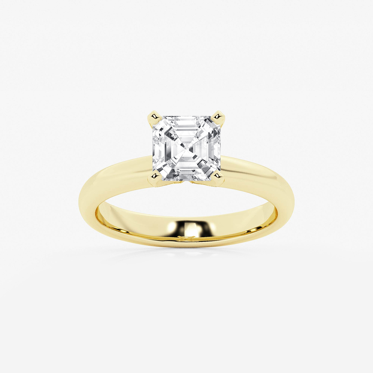 1 1/2 ctw Asscher Lab Grown Diamond Classic Solitaire Engagement Ring
