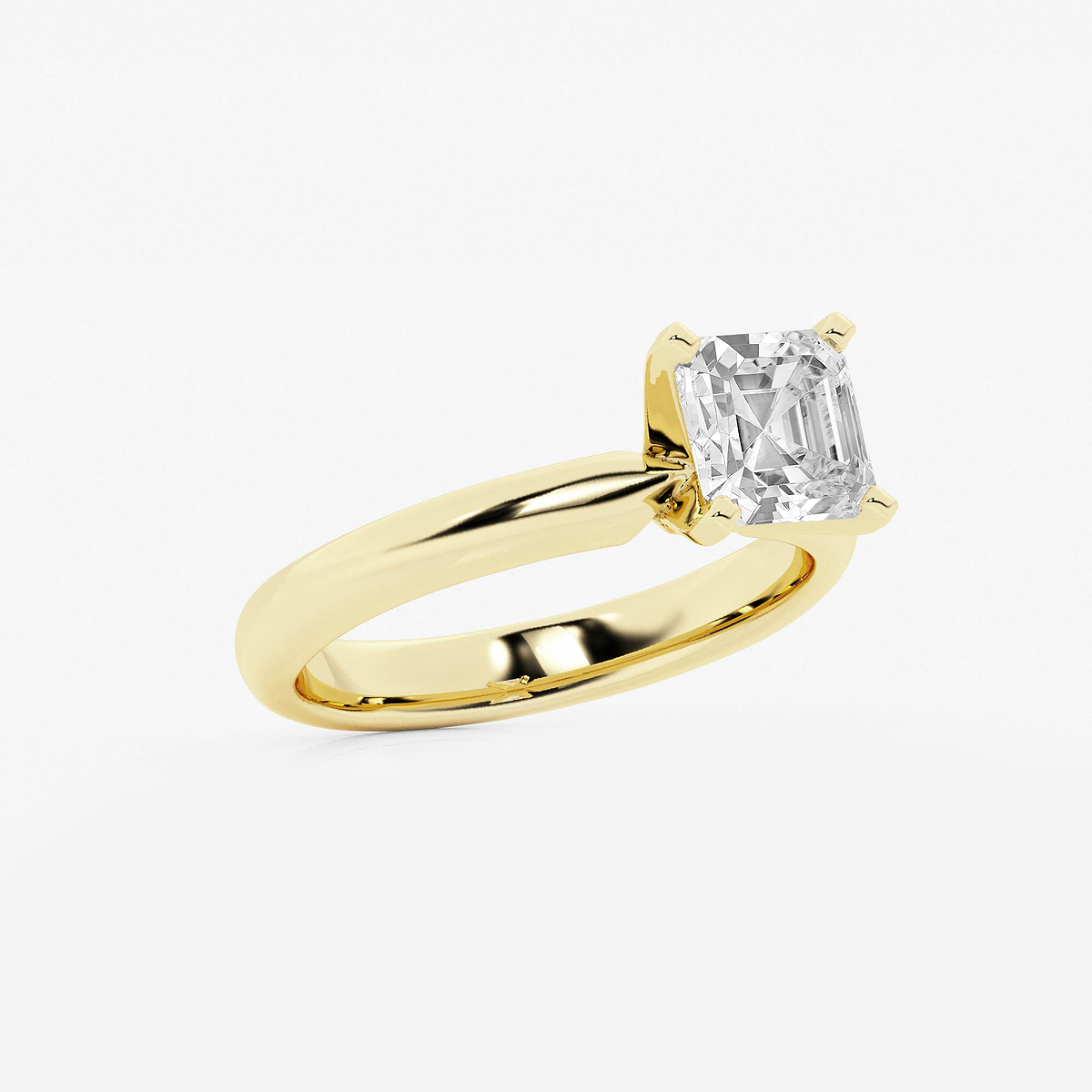 Additional Image 1 for  1 1/2 ctw Asscher Lab Grown Diamond Classic Solitaire Engagement Ring