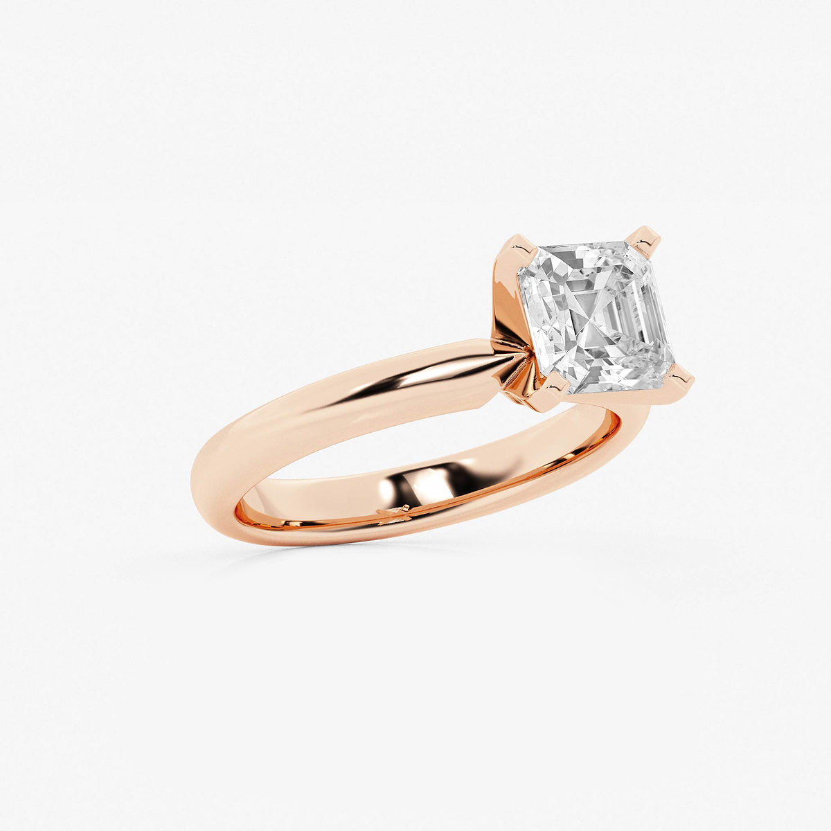 Additional Image 1 for  2 ctw Asscher Lab Grown Diamond Classic Solitaire Engagement Ring