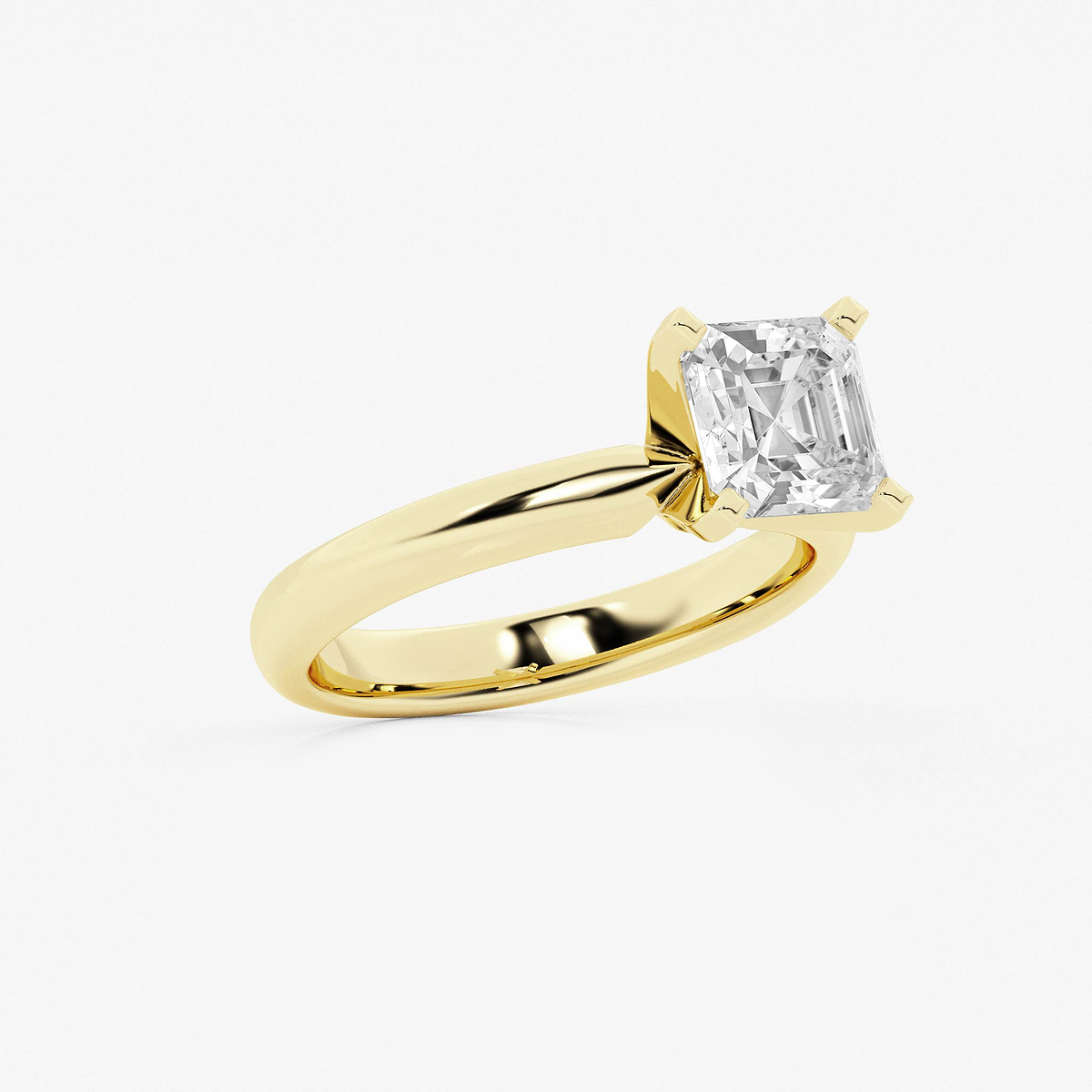 Additional Image 1 for  2 ctw Asscher Lab Grown Diamond Classic Solitaire Engagement Ring
