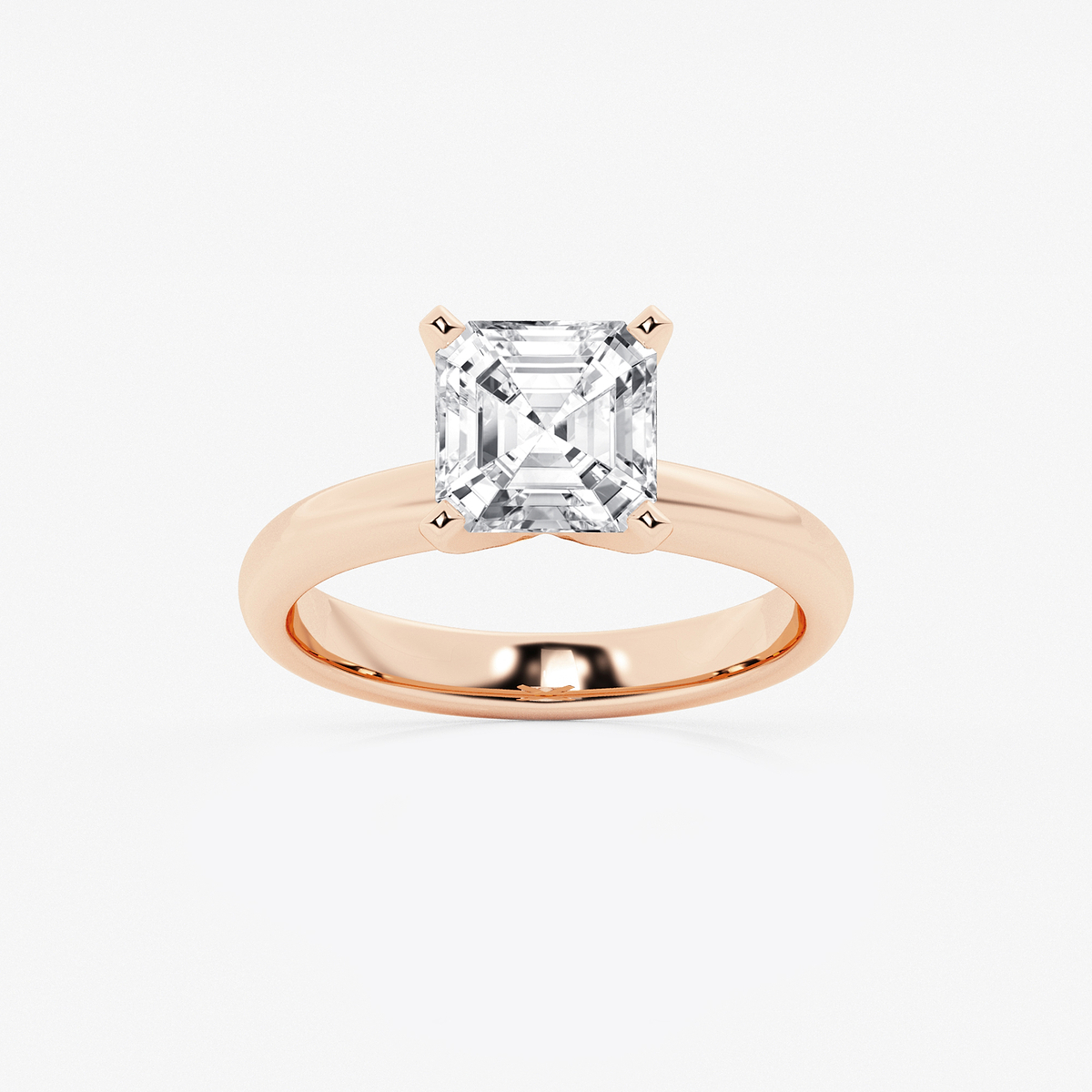 2 1/2 ctw Asscher Lab Grown Diamond Classic Solitaire Engagement Ring