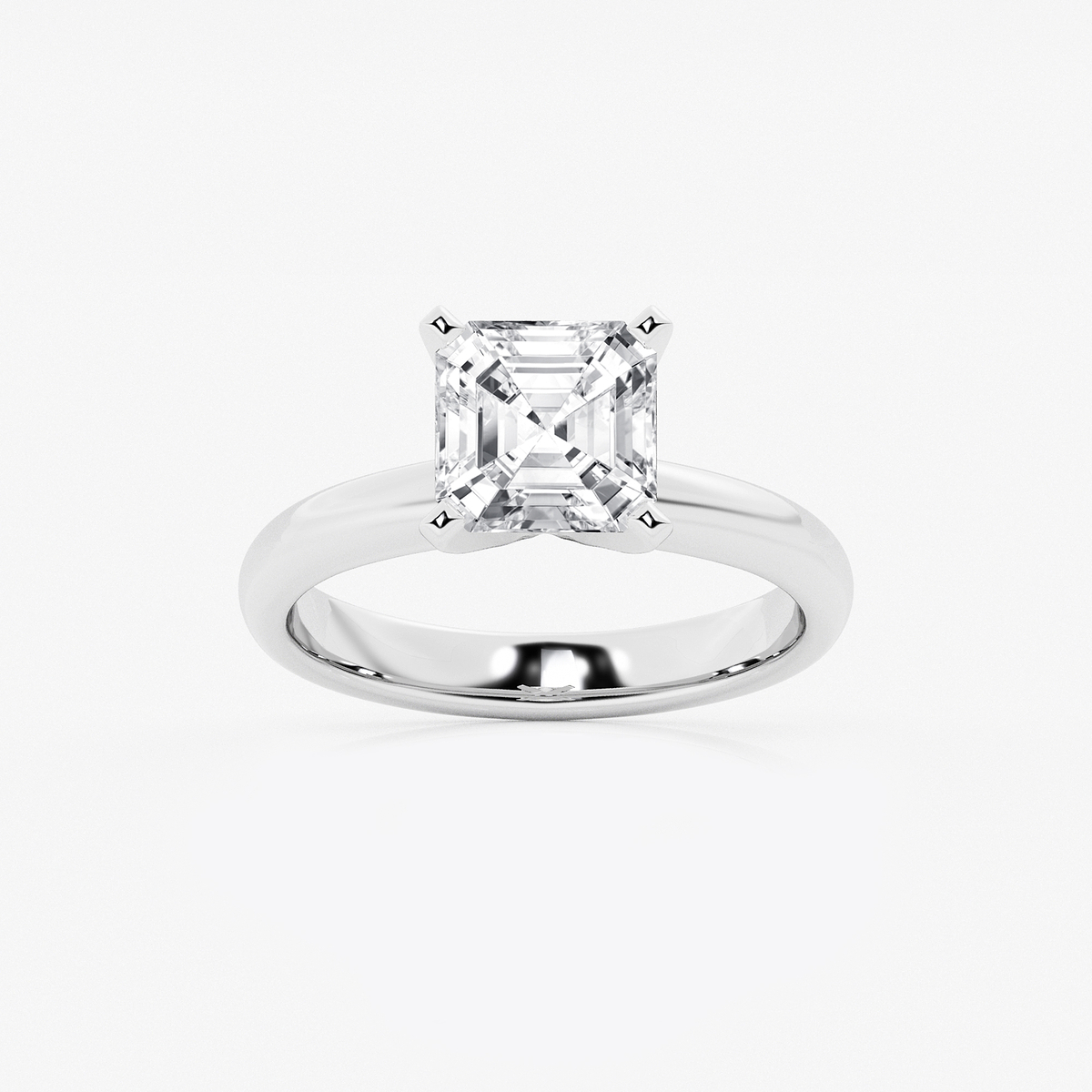 2 1/2 ctw Asscher Lab Grown Diamond Classic Solitaire Engagement Ring