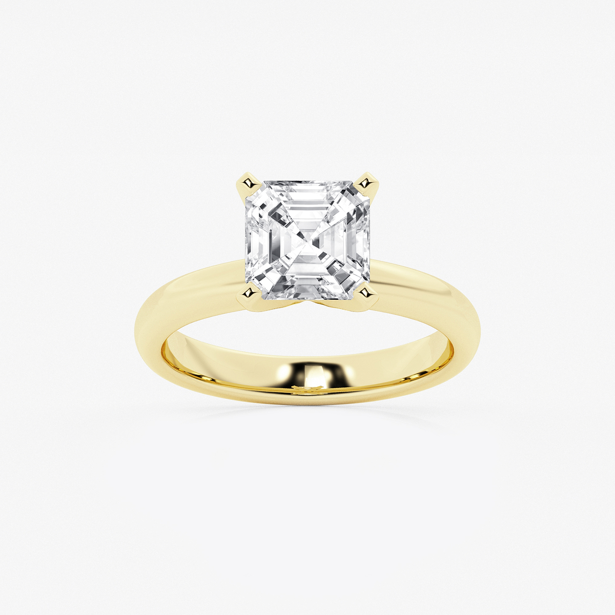 2 1/2 ctw Asscher Lab Grown Diamond Classic Solitaire Engagement Ring
