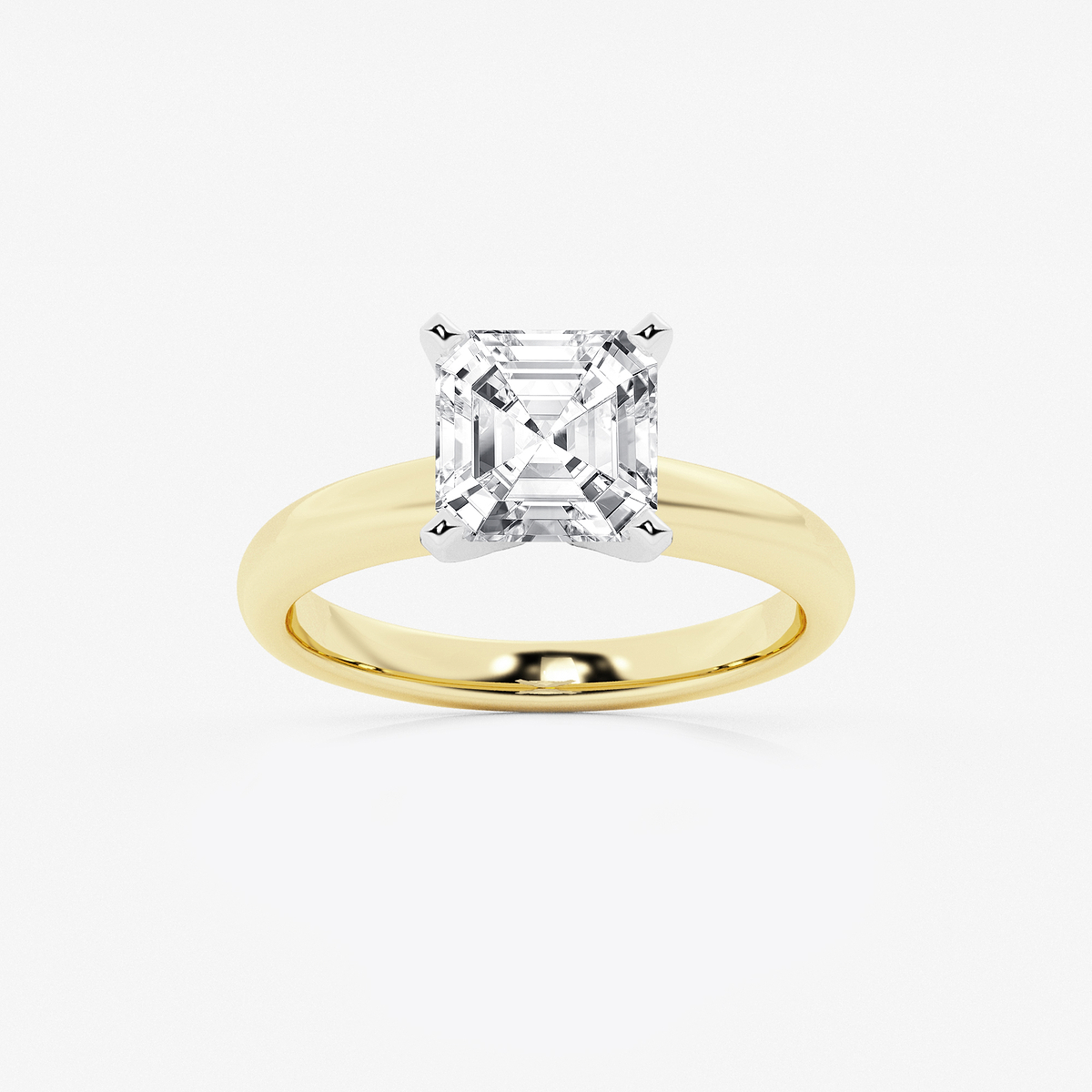 2 1/2 ctw Asscher Lab Grown Diamond Classic Solitaire Engagement Ring