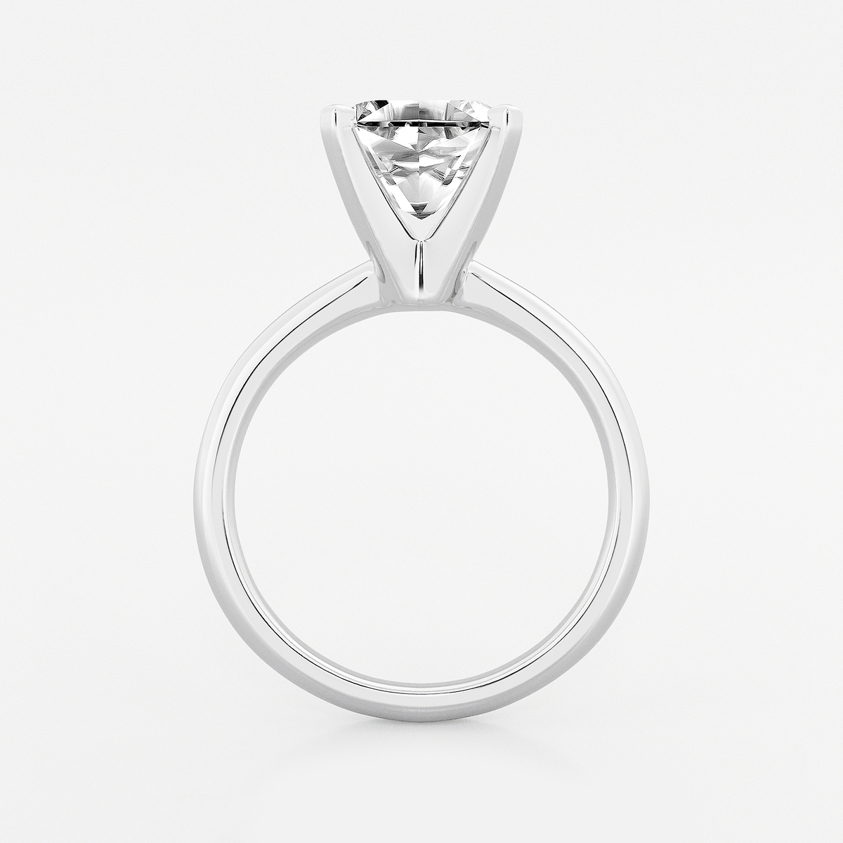 Additional Image 1 for  5 ctw Asscher Lab Grown Diamond Classic Solitaire Engagement Ring