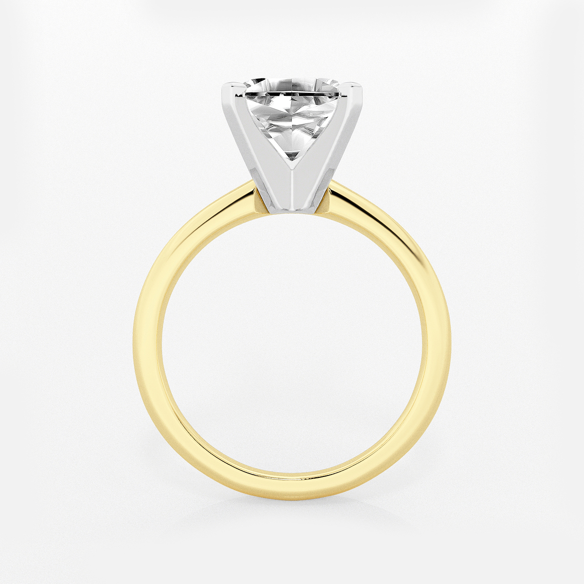 Additional Image 1 for  3 ctw Asscher Lab Grown Diamond Classic Solitaire Engagement Ring