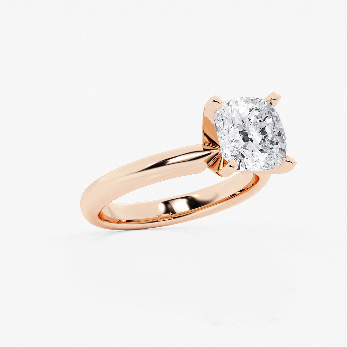 Additional Image 1 for  2 1/2 ctw Cushion Lab Grown Diamond Classic Solitaire Engagement Ring