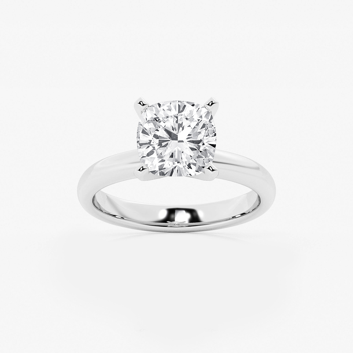 2 1/2 ctw Cushion Lab Grown Diamond Classic Solitaire Engagement Ring