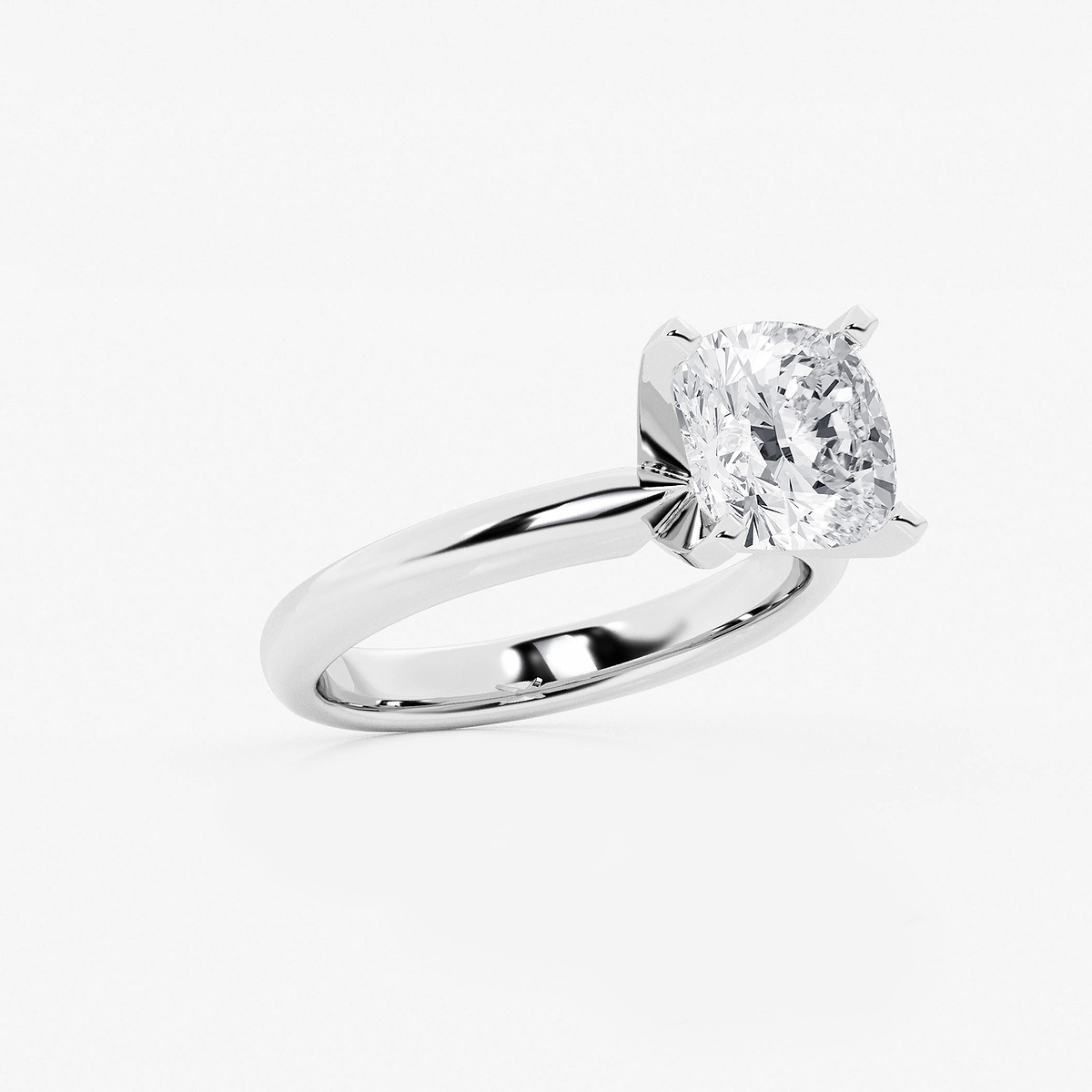 Additional Image 1 for  2 1/2 ctw Cushion Lab Grown Diamond Classic Solitaire Engagement Ring